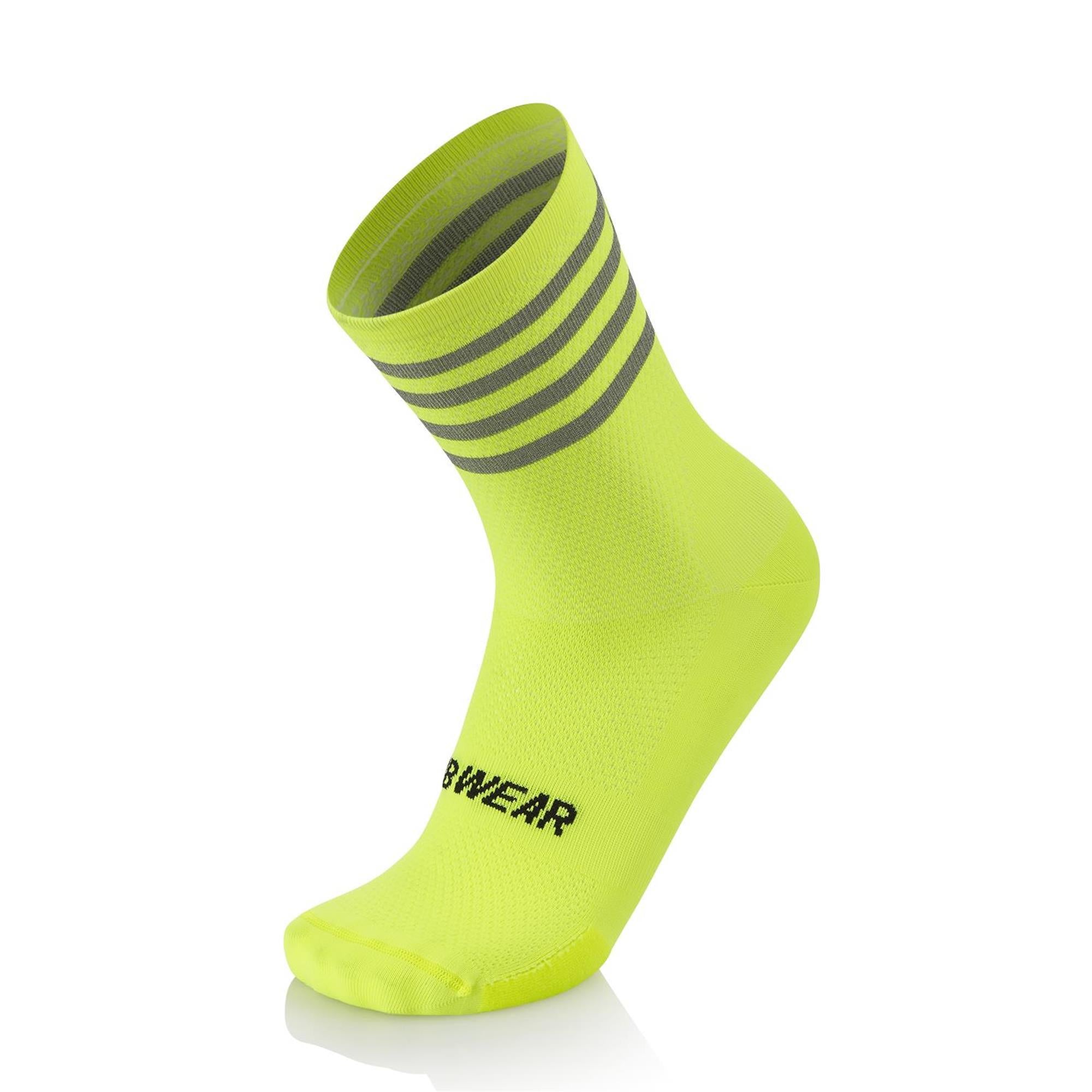 MB Wear Night Cycling Socks Yellow Fluo - FREE UK Shipping, FREE 365 Day Returns | Moto Central