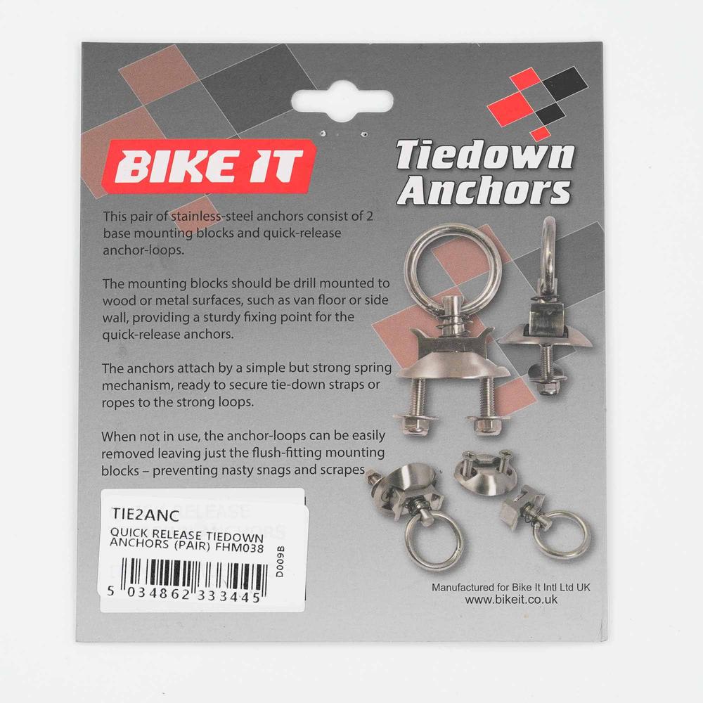 Bike It Quick Release Tiedown Anchors
