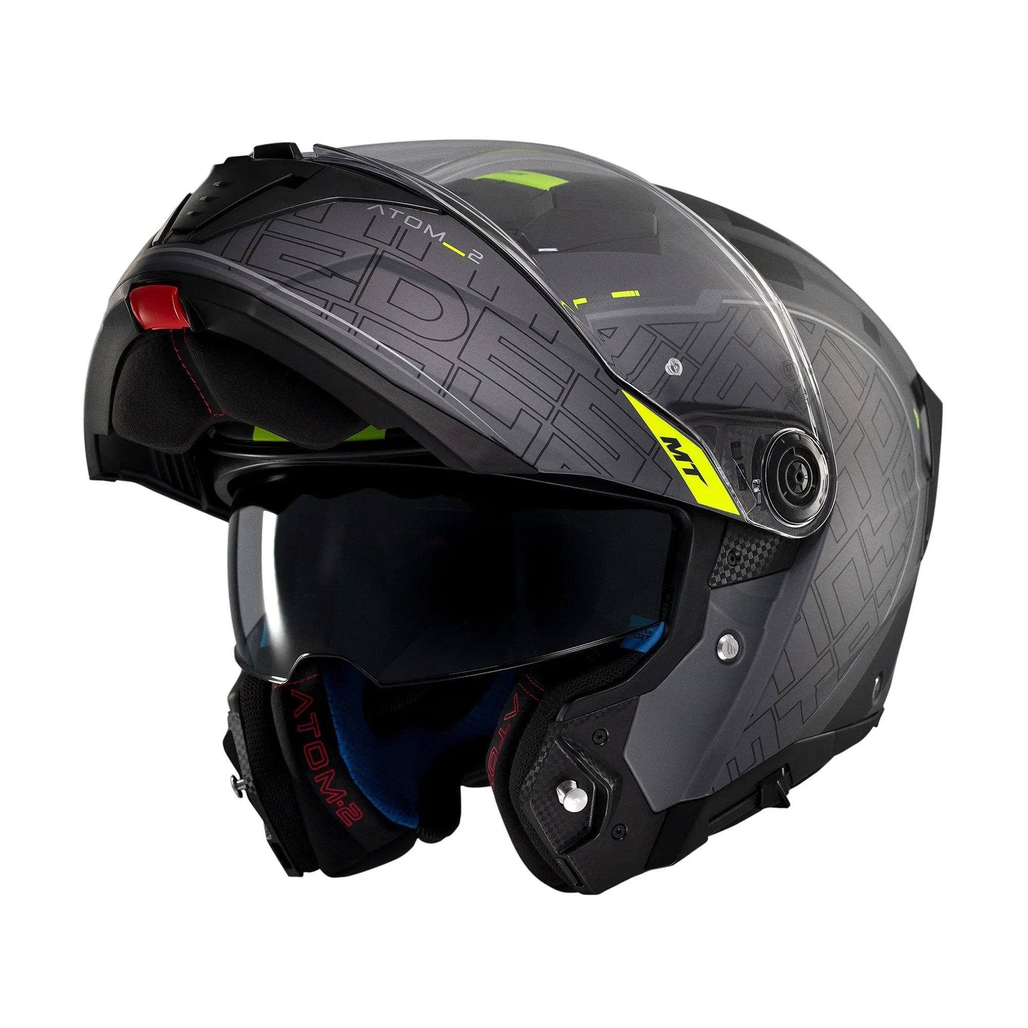 MT Atom 2 SV Destiny C2 Matt Black / Fluo Yellow FREE UK Delivery, FREE 365 Day Returns | Moto Central