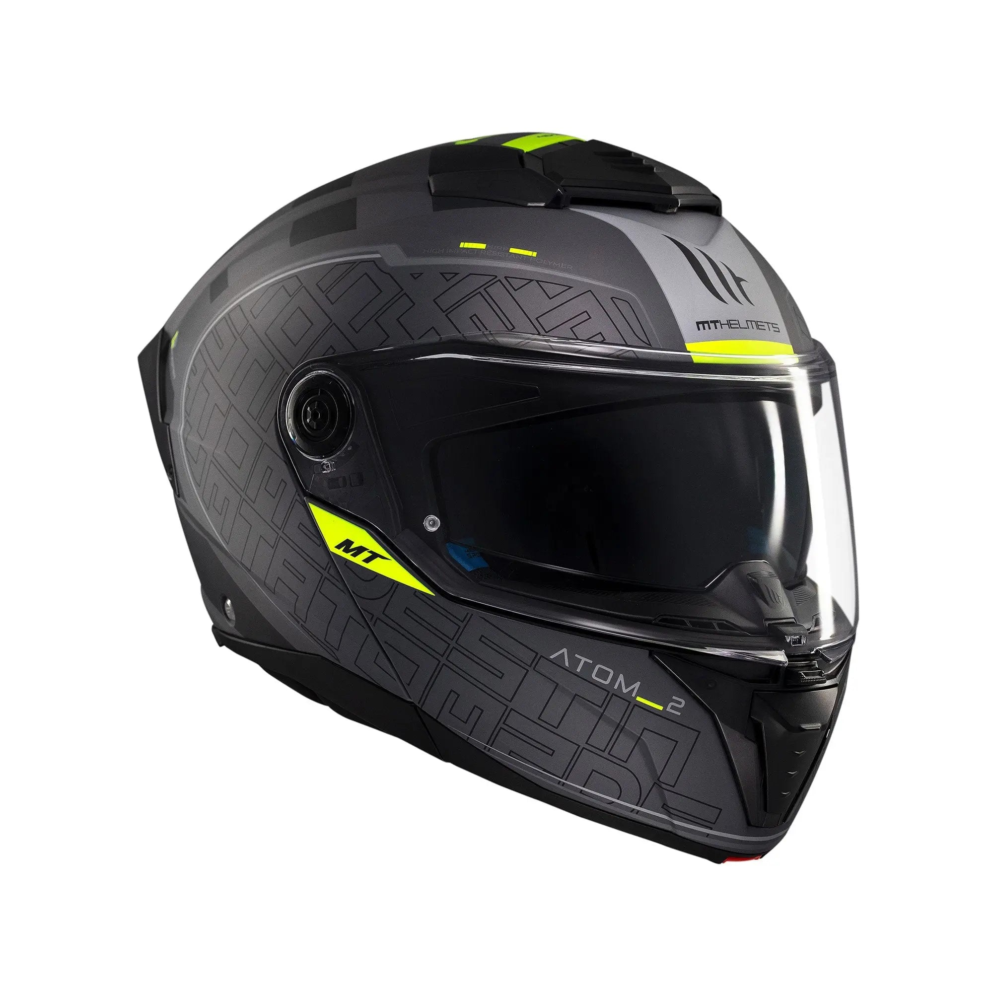 MT Atom 2 SV Destiny C2 Matt Black / Fluo Yellow FREE UK Delivery, FREE 365 Day Returns | Moto Central