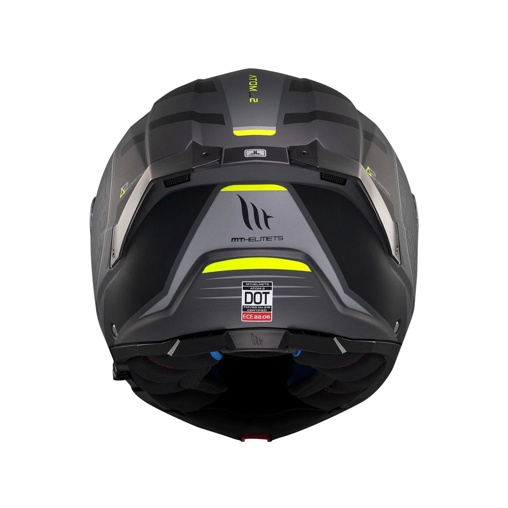 MT Atom 2 SV Destiny C2 Matt Black / Fluo Yellow FREE UK Delivery, FREE 365 Day Returns | Moto Central