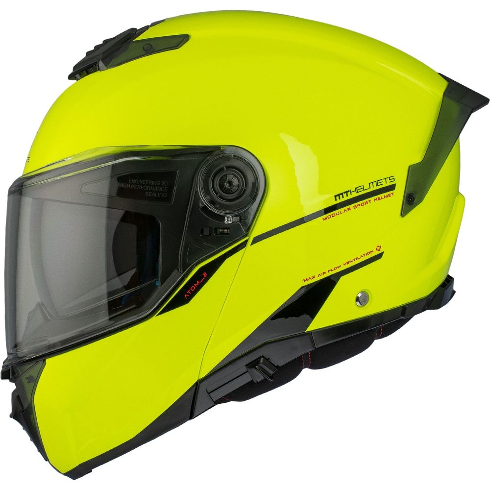 MT Helmets Atom 2 SV Solid Gloss Fluo Yellow