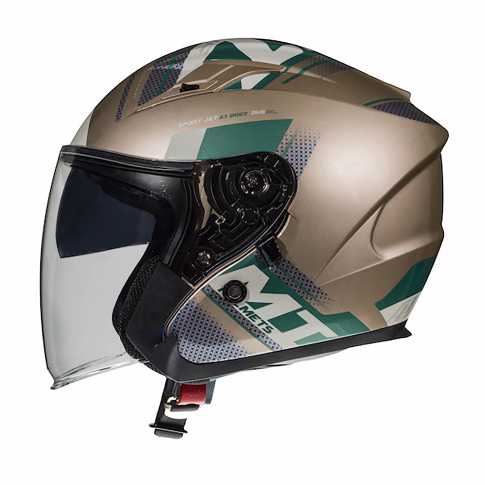 MT Helmets Avenue Sideway Gold / Green
