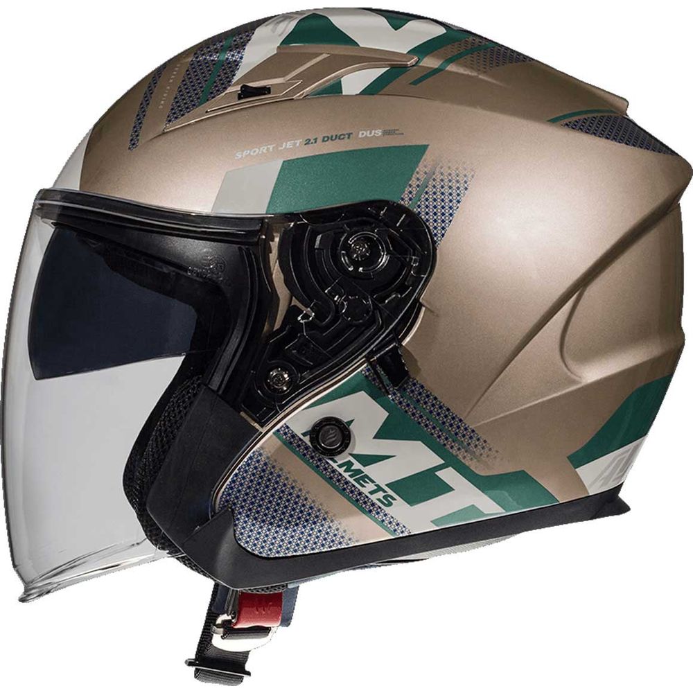 MT Helmets Avenue Sideway Gold / Green