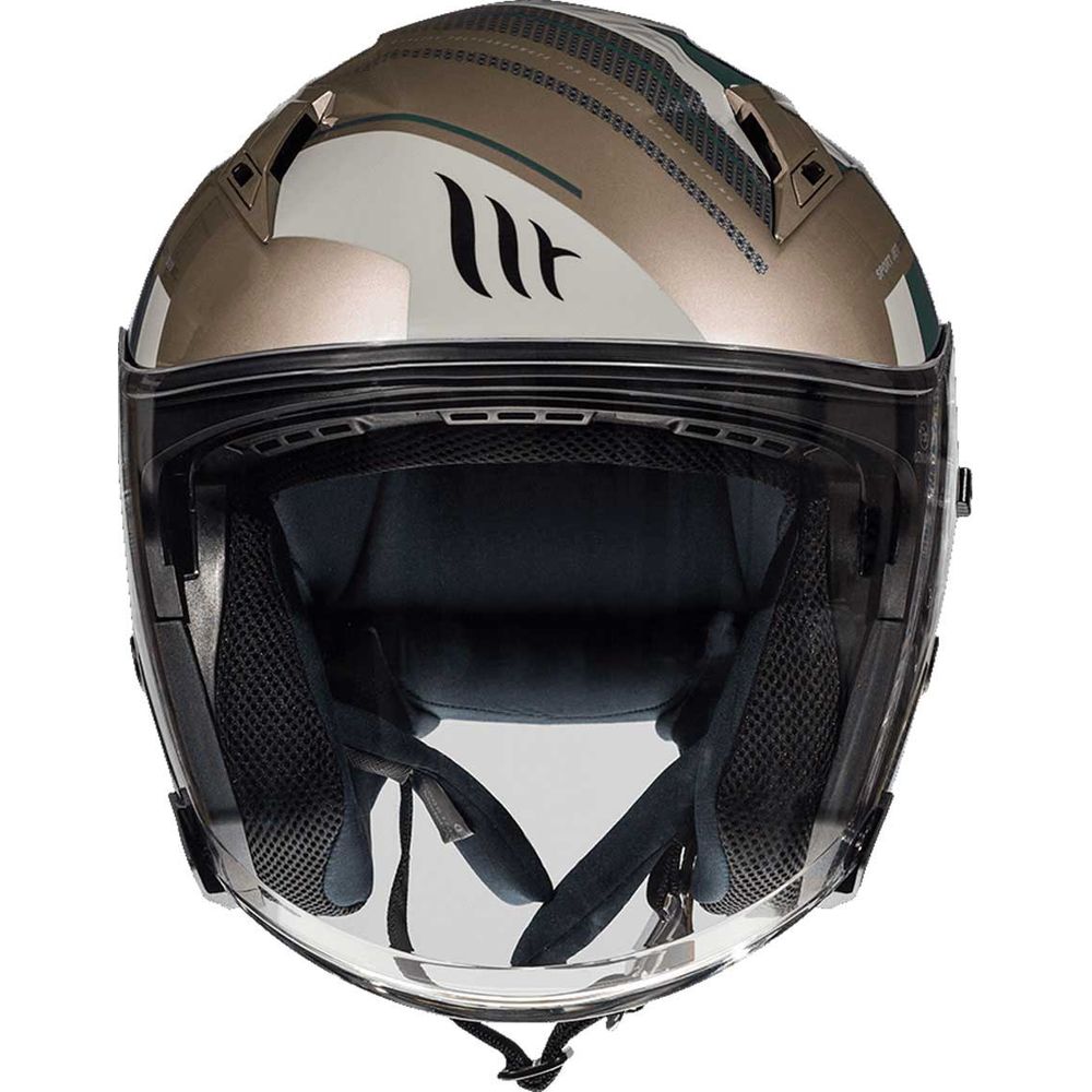 MT Helmets Avenue Sideway Gold / Green