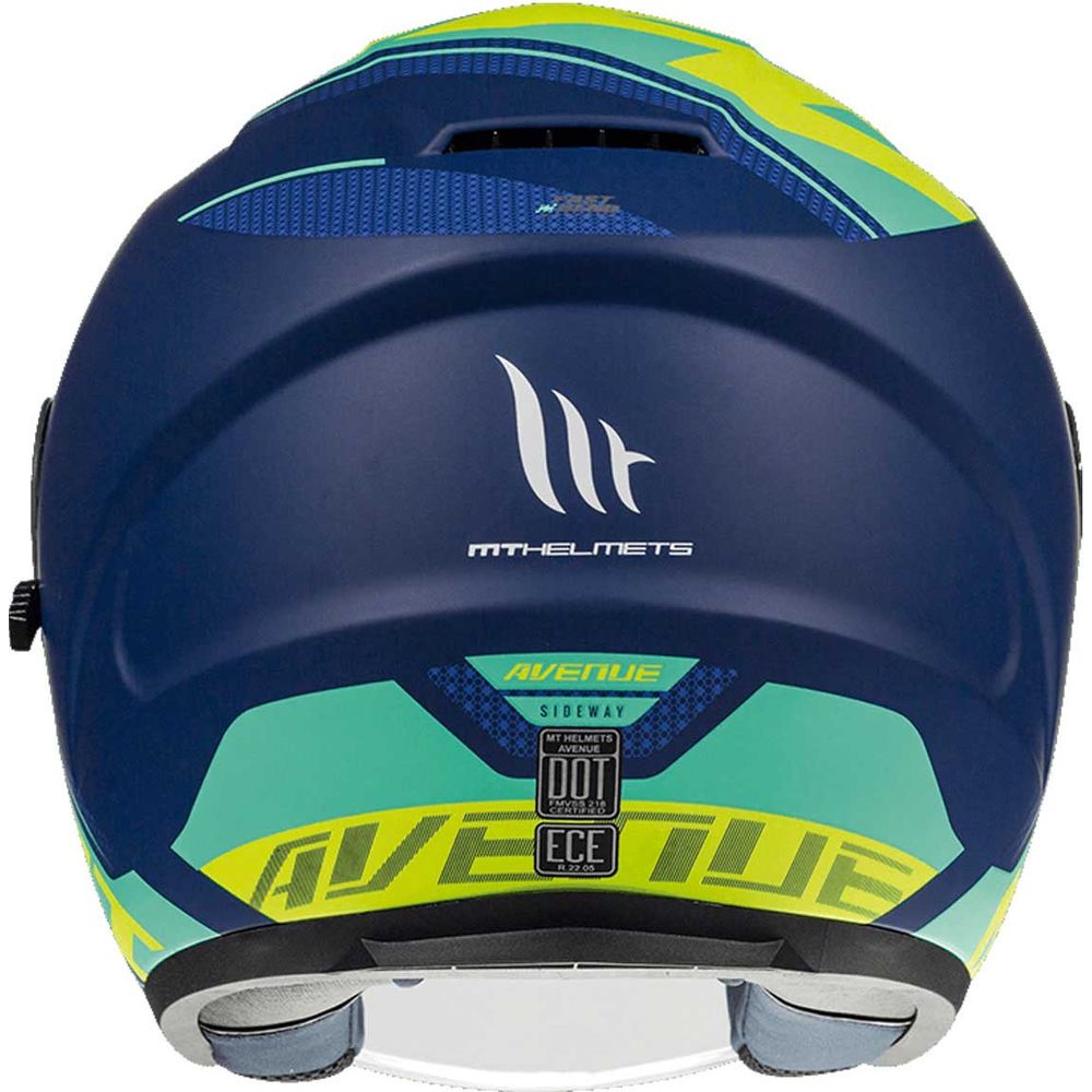 MT Helmets Avenue Sideway Matt Blue / Green / Fluo Yellow