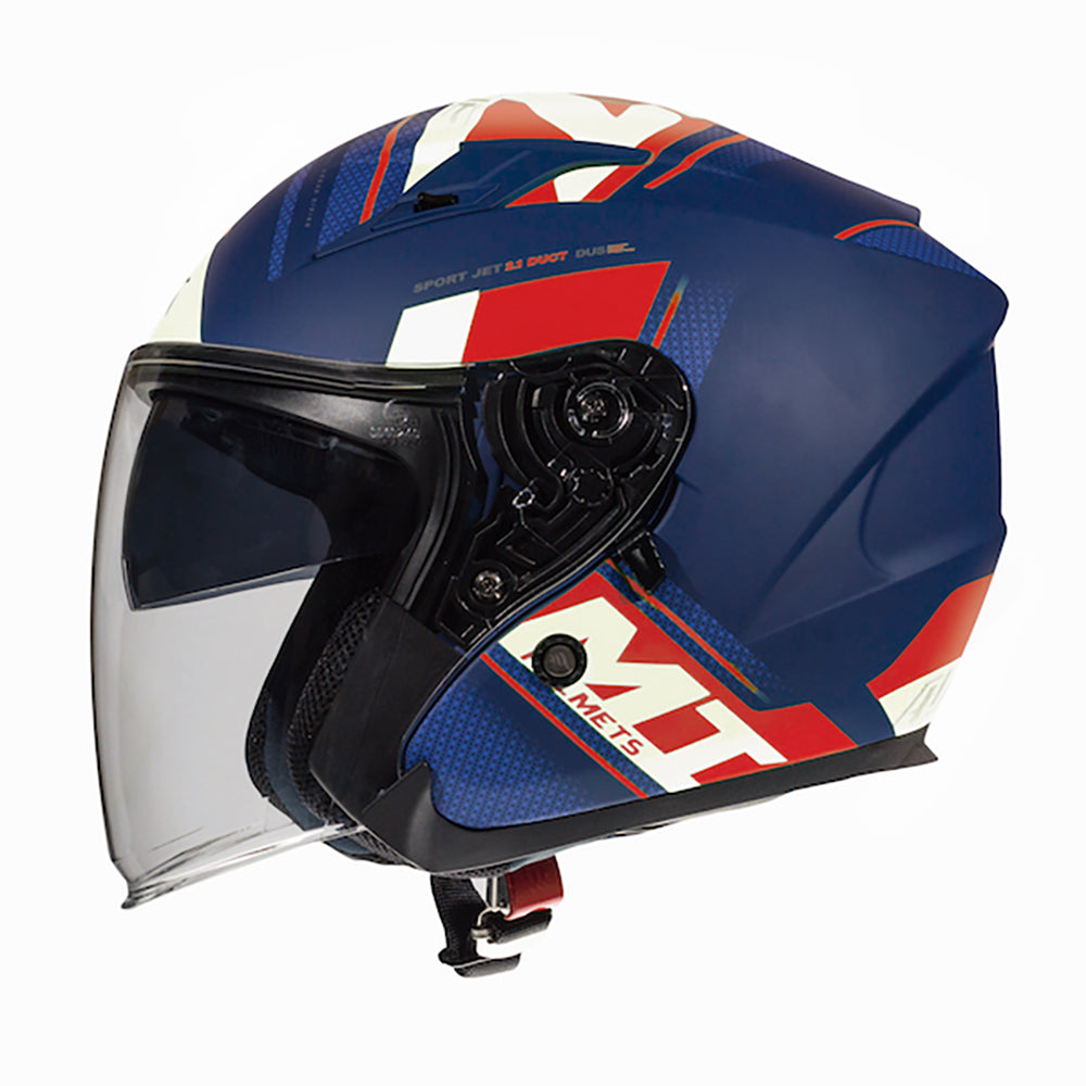 MT Helmets Avenue Sideway Matt Blue / Red / White