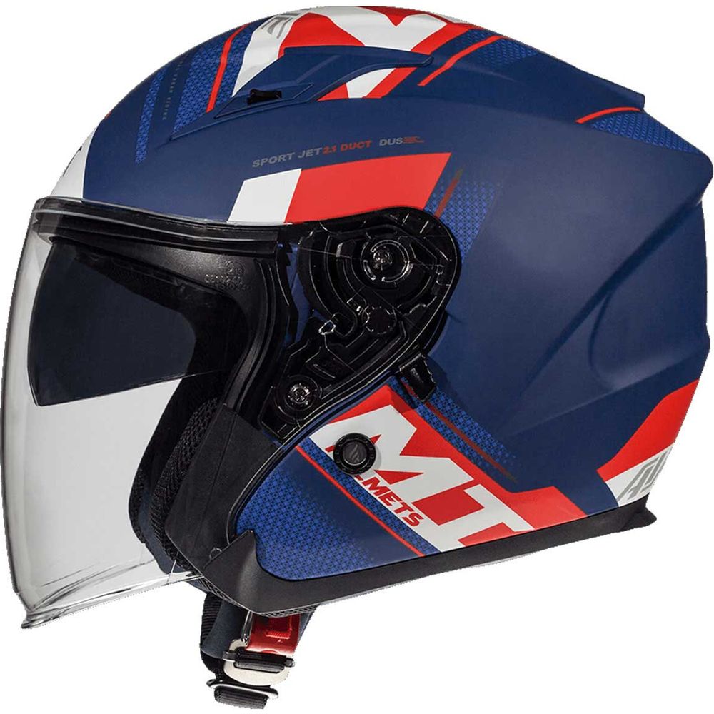 MT Helmets Avenue Sideway Matt Blue / Red / White