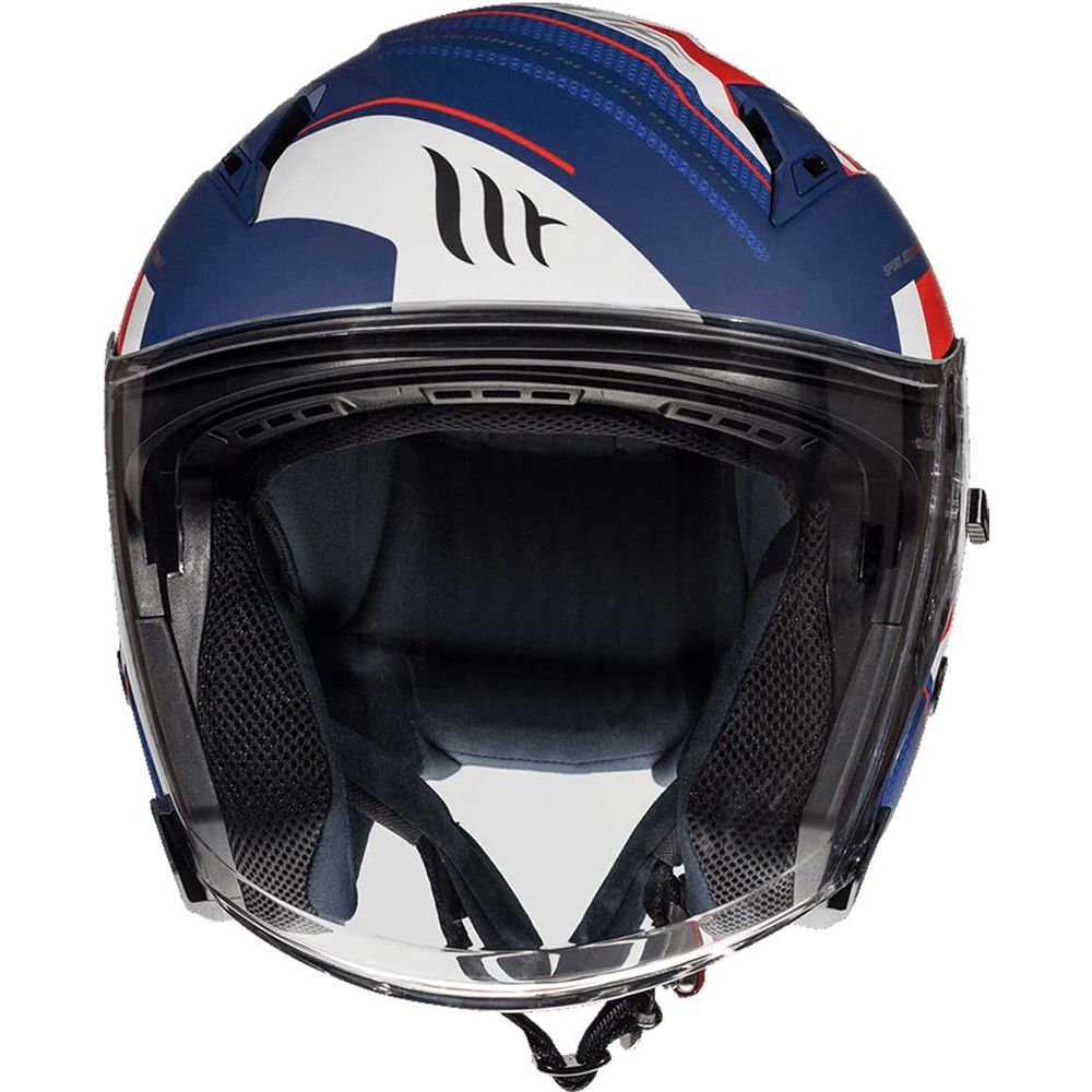 MT Helmets Avenue Sideway Matt Blue / Red / White