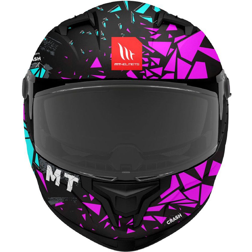 MT Helmets Braker SV Crash B8 Matt Black / Purple / Blue