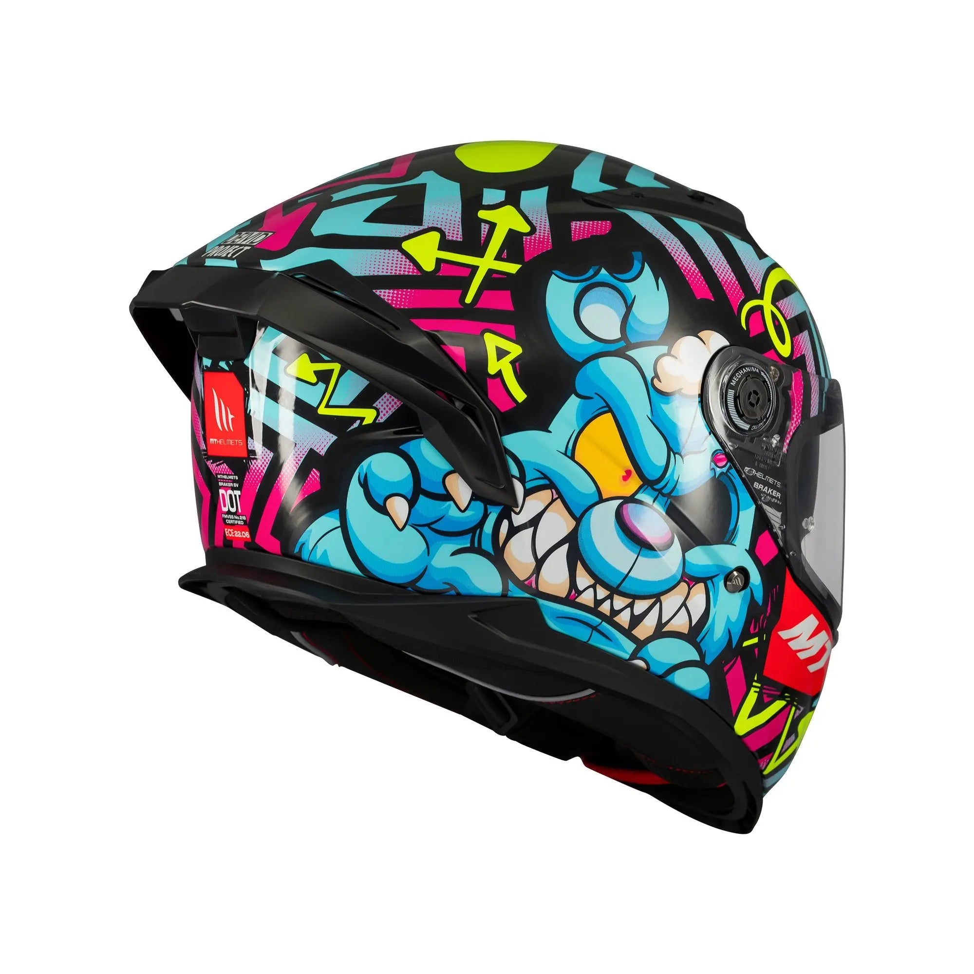 MT Braker SV Crazy Teddy B7 Gloss Multi FREE UK Delivery, FREE 365 Day Returns | Moto Central