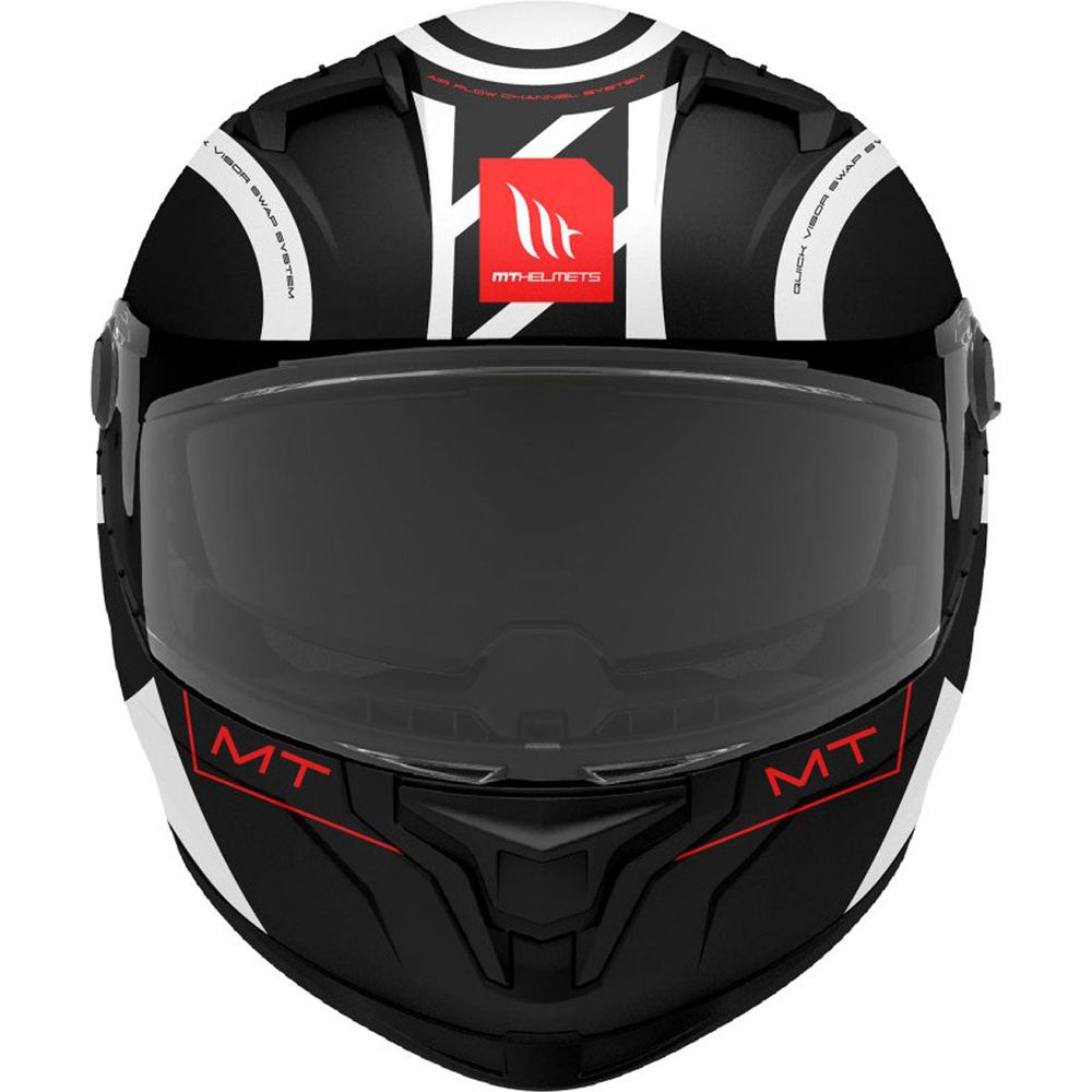 MT Helmets Braker SV Inox A0 Matt Black / White