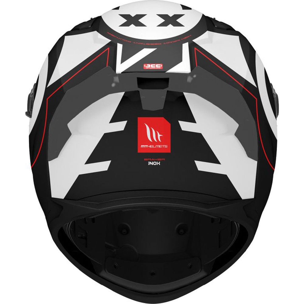 MT Helmets Braker SV Inox A0 Matt Black / White