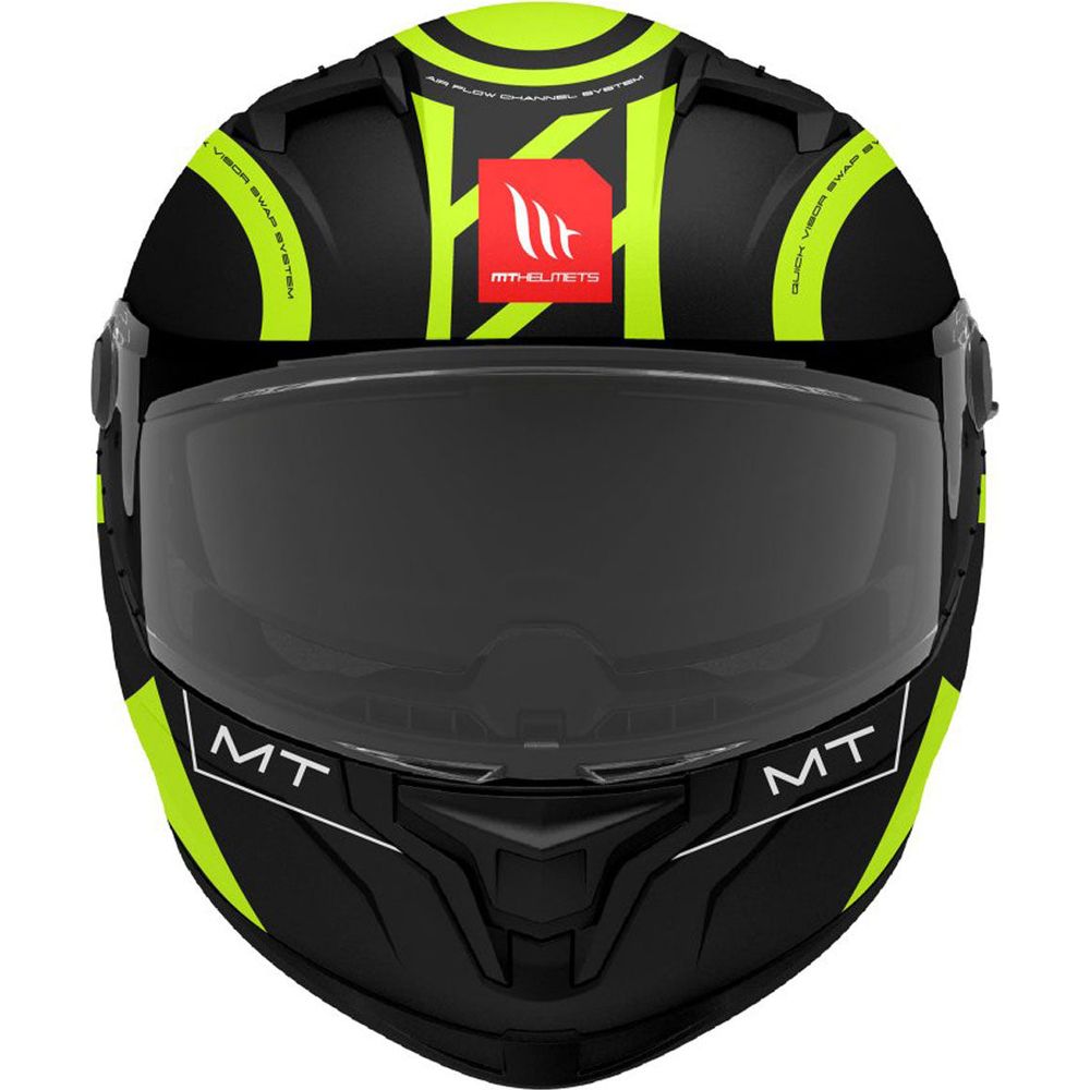 MT Helmets Braker SV Inox A3 Matt Black / Fluo Yellow