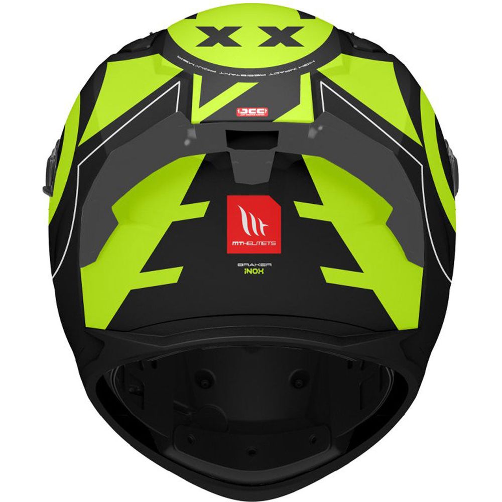 MT Helmets Braker SV Inox A3 Matt Black / Fluo Yellow