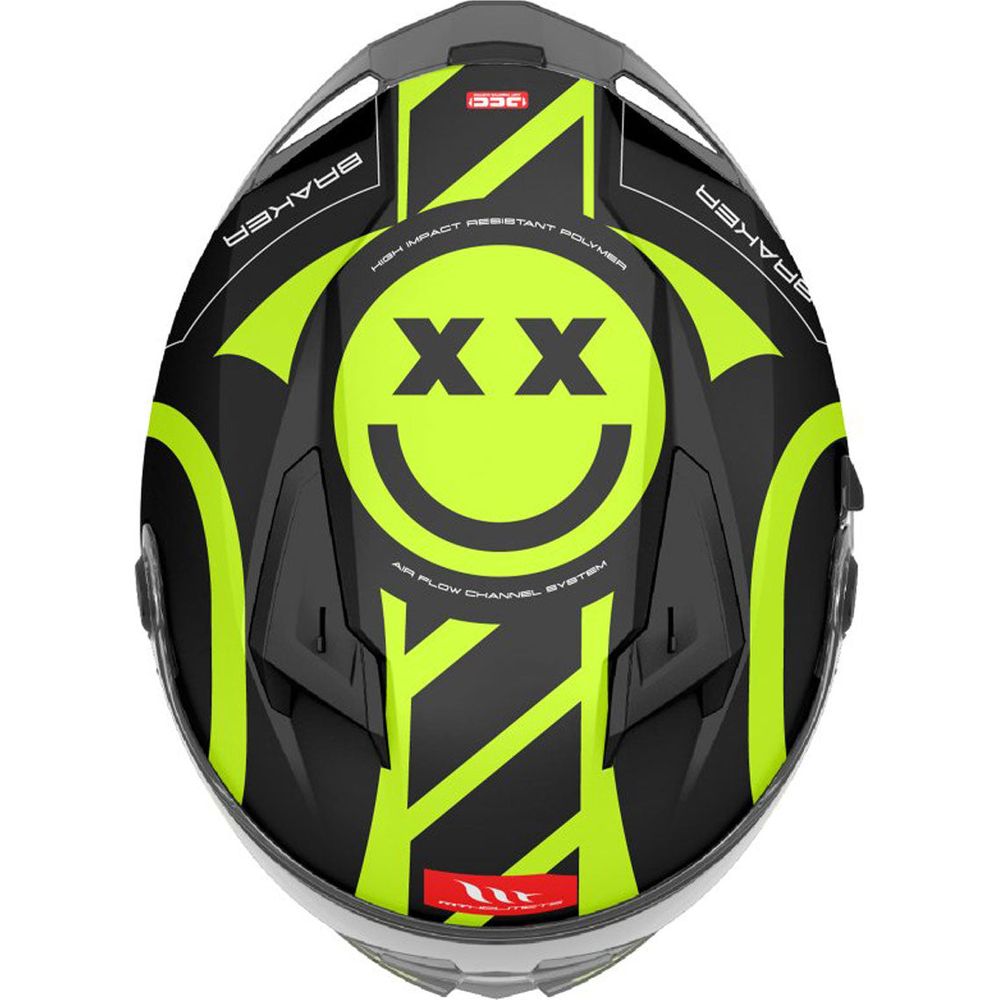 MT Helmets Braker SV Inox A3 Matt Black / Fluo Yellow