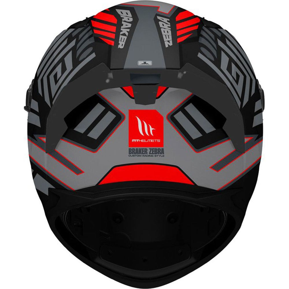 MT Helmets Braker SV Zebra B5 Matt Black / Red
