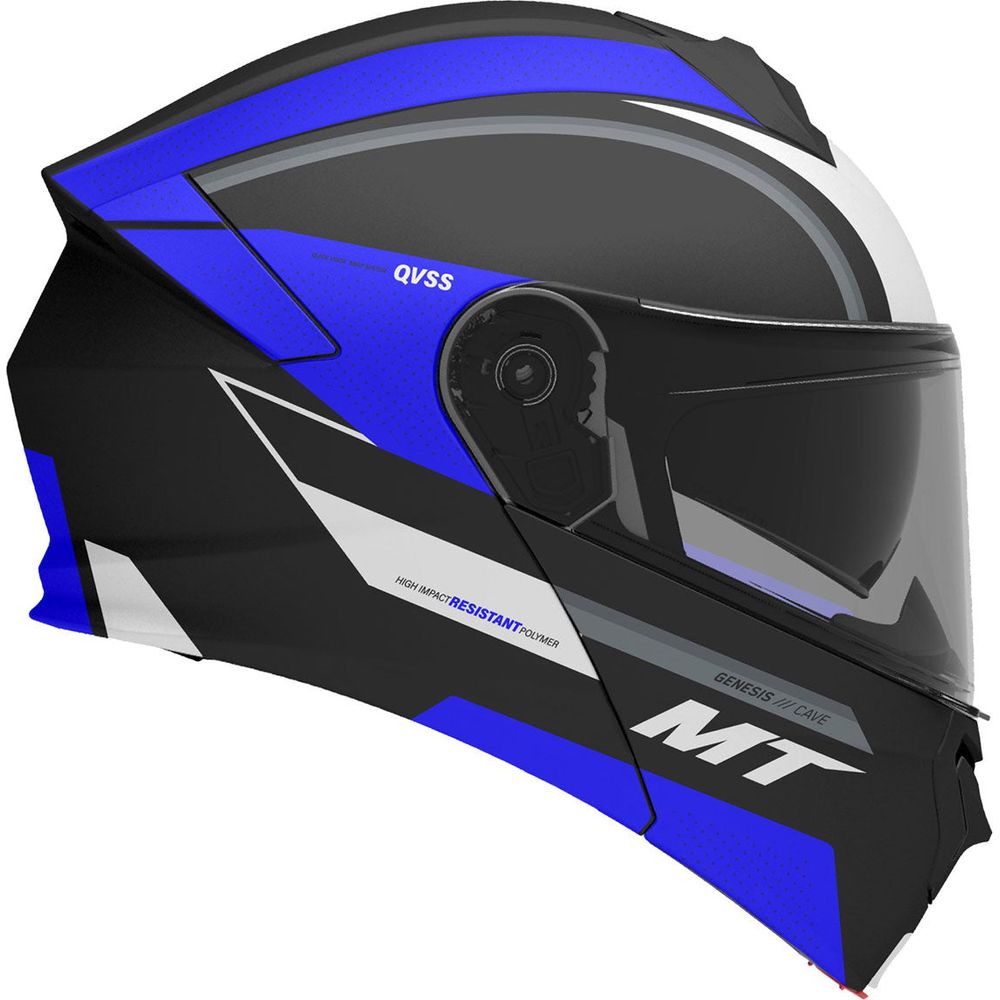 MT Helmets Genesis SV Cave A7 Matt Black / Blue