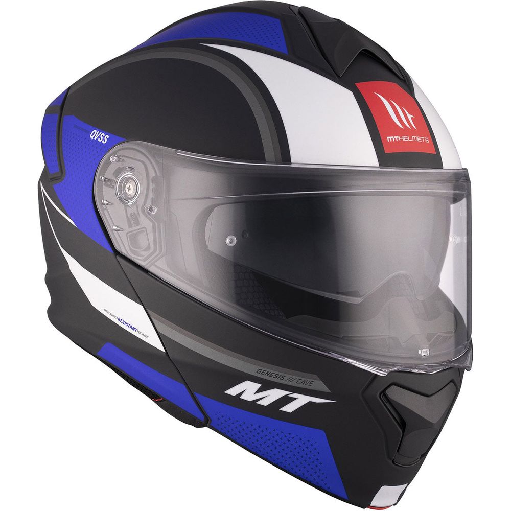 MT Helmets Genesis SV Cave A7 Matt Black / Blue