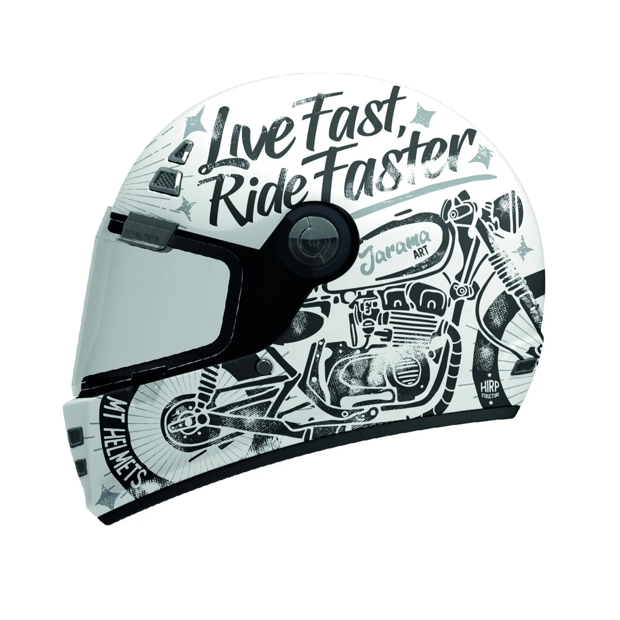 MT Jarama SV Art A2 Gloss White / Black FREE UK Delivery, FREE 365 Day Returns | Moto Central