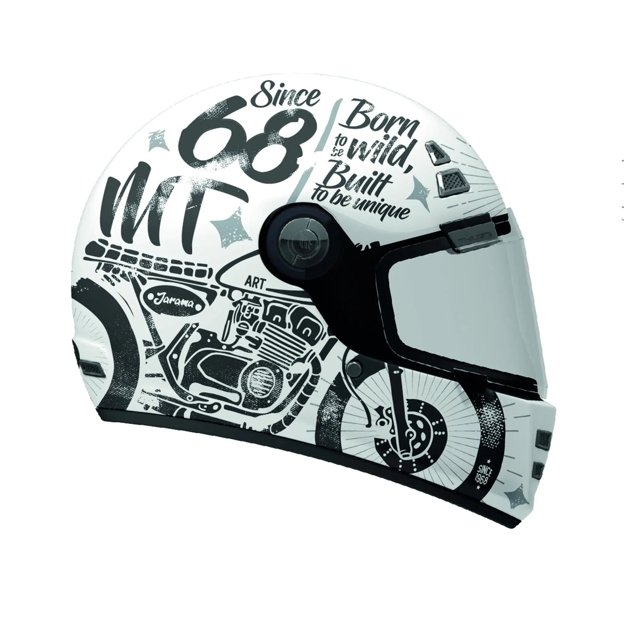 MT Jarama SV Art A2 Gloss White / Black FREE UK Delivery, FREE 365 Day Returns | Moto Central