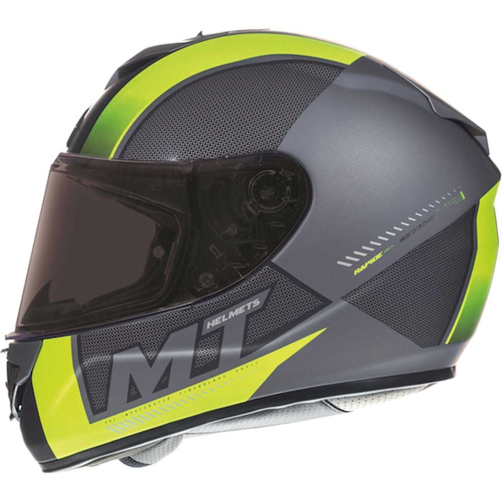 MT Helmets Rapide Overtake Matt Black / Fluo Yellow