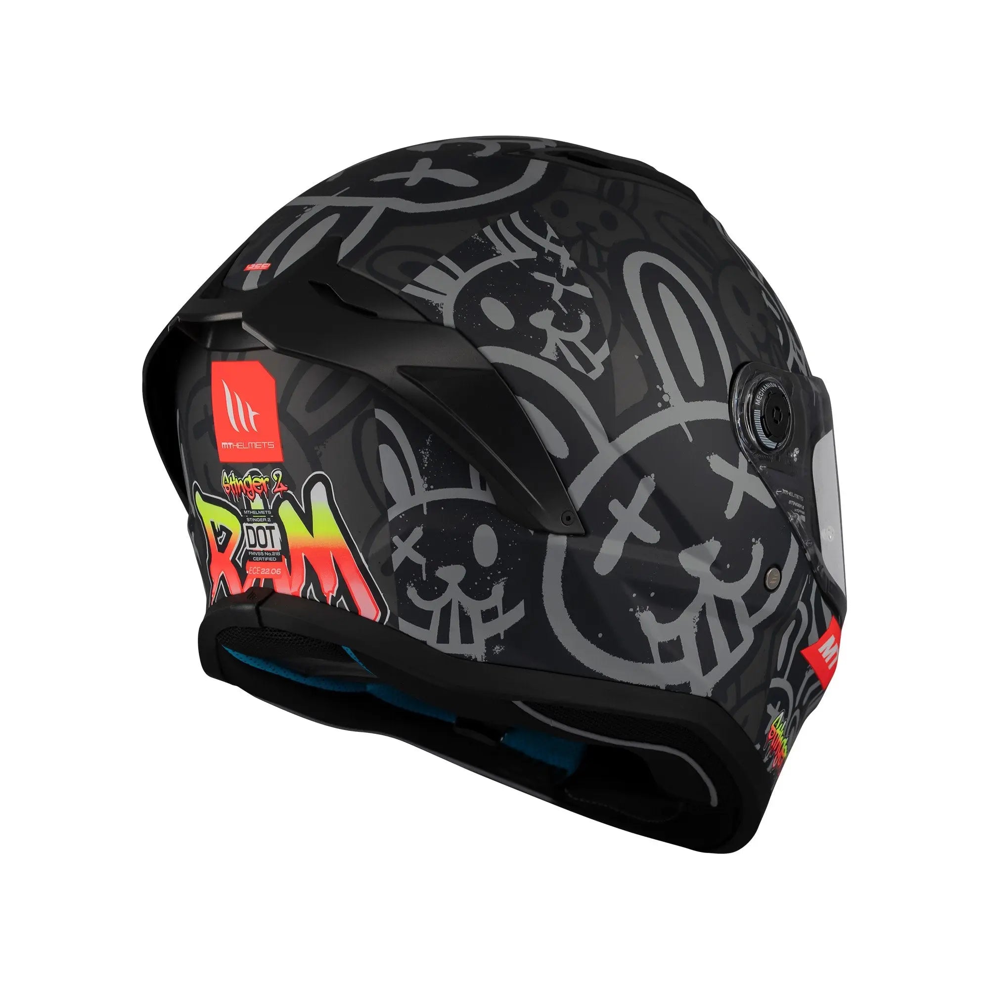 MT Stinger 2 Ram F1 Matt Black FREE UK Delivery, FREE 365 Day Returns | Moto Central