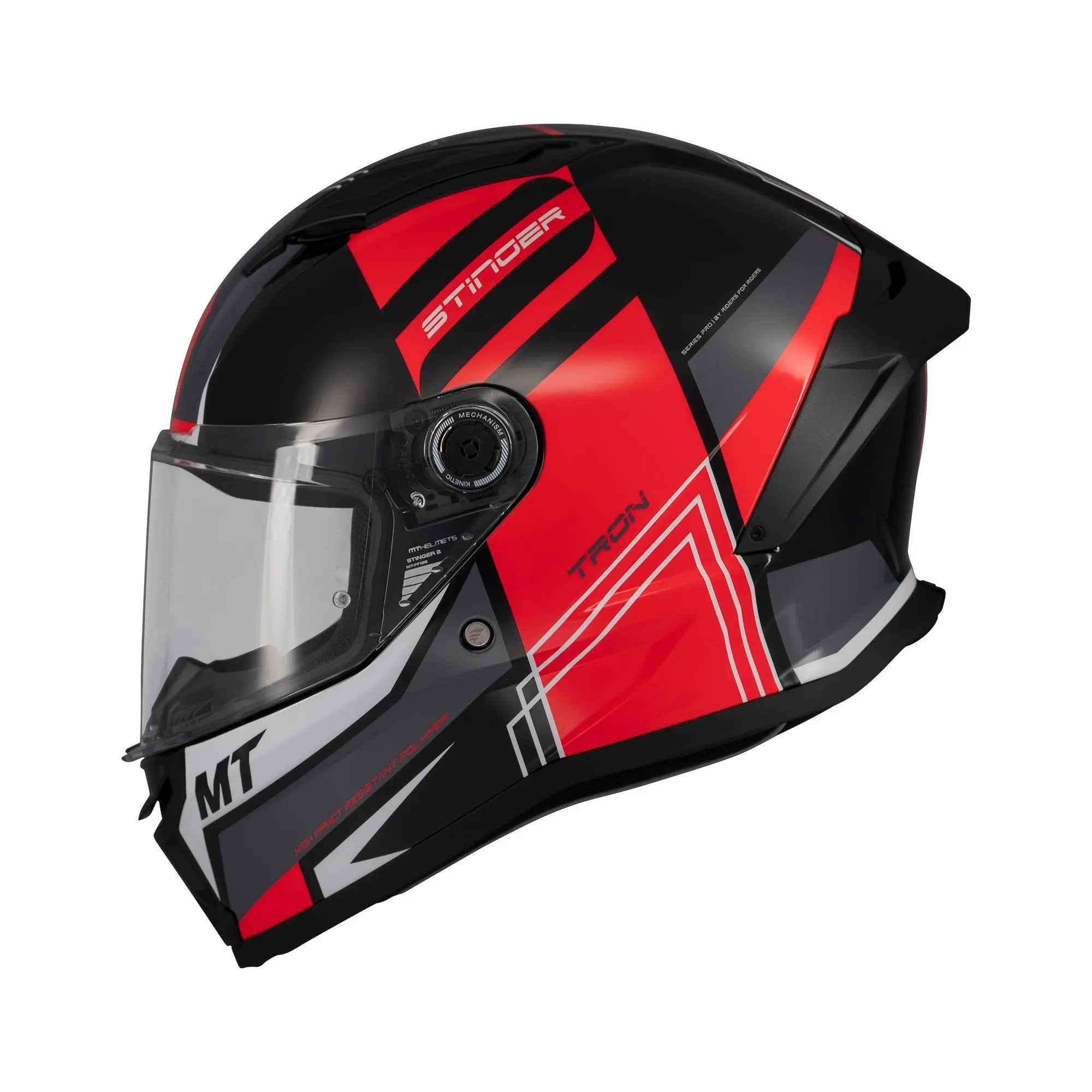 MT Stinger 2 Tron B15 Gloss Red FREE UK Delivery, FREE 365 Day Returns | Moto Central