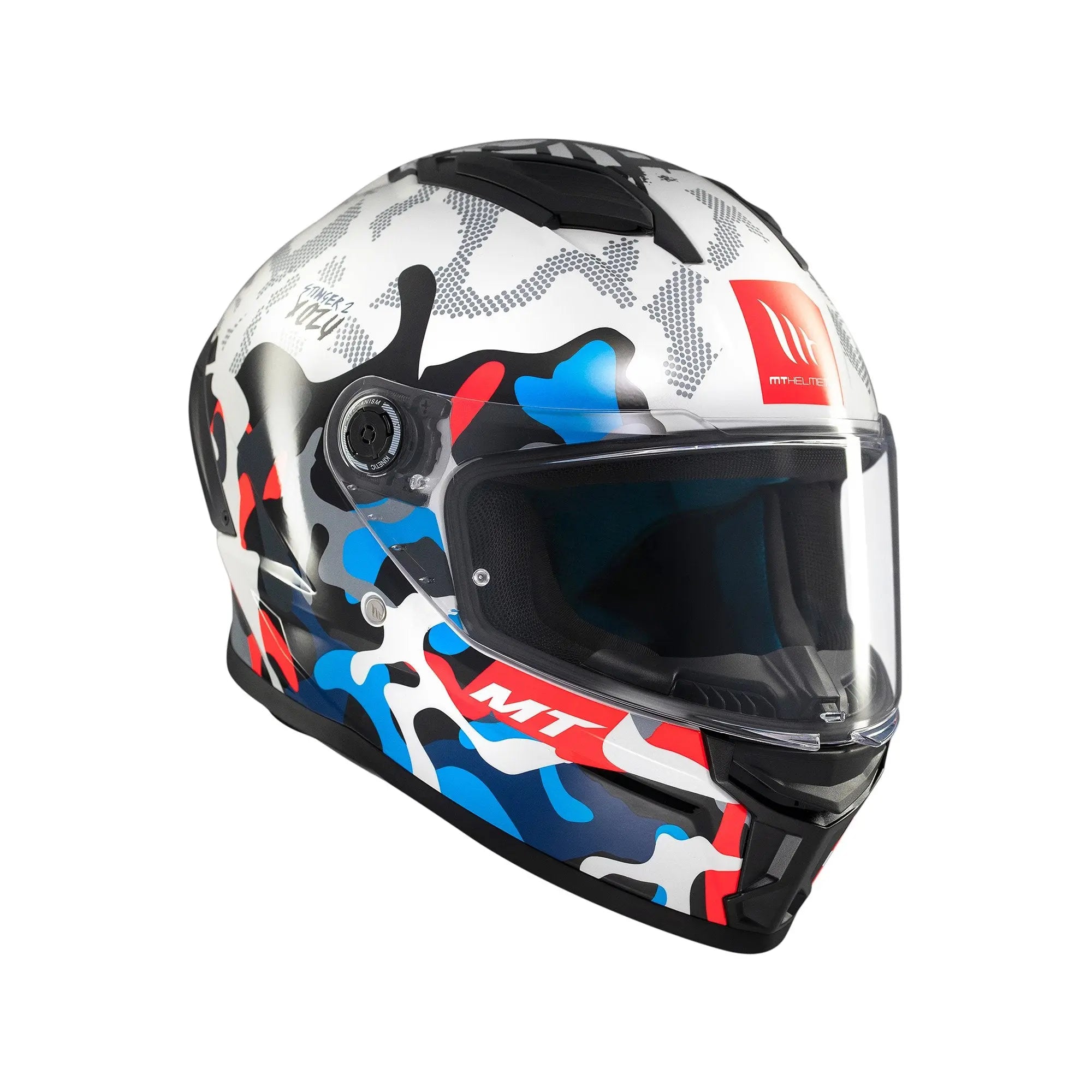 MT Stinger 2 Yozu A7 Gloss Blue / White FREE UK Delivery, FREE 365 Day Returns | Moto Central