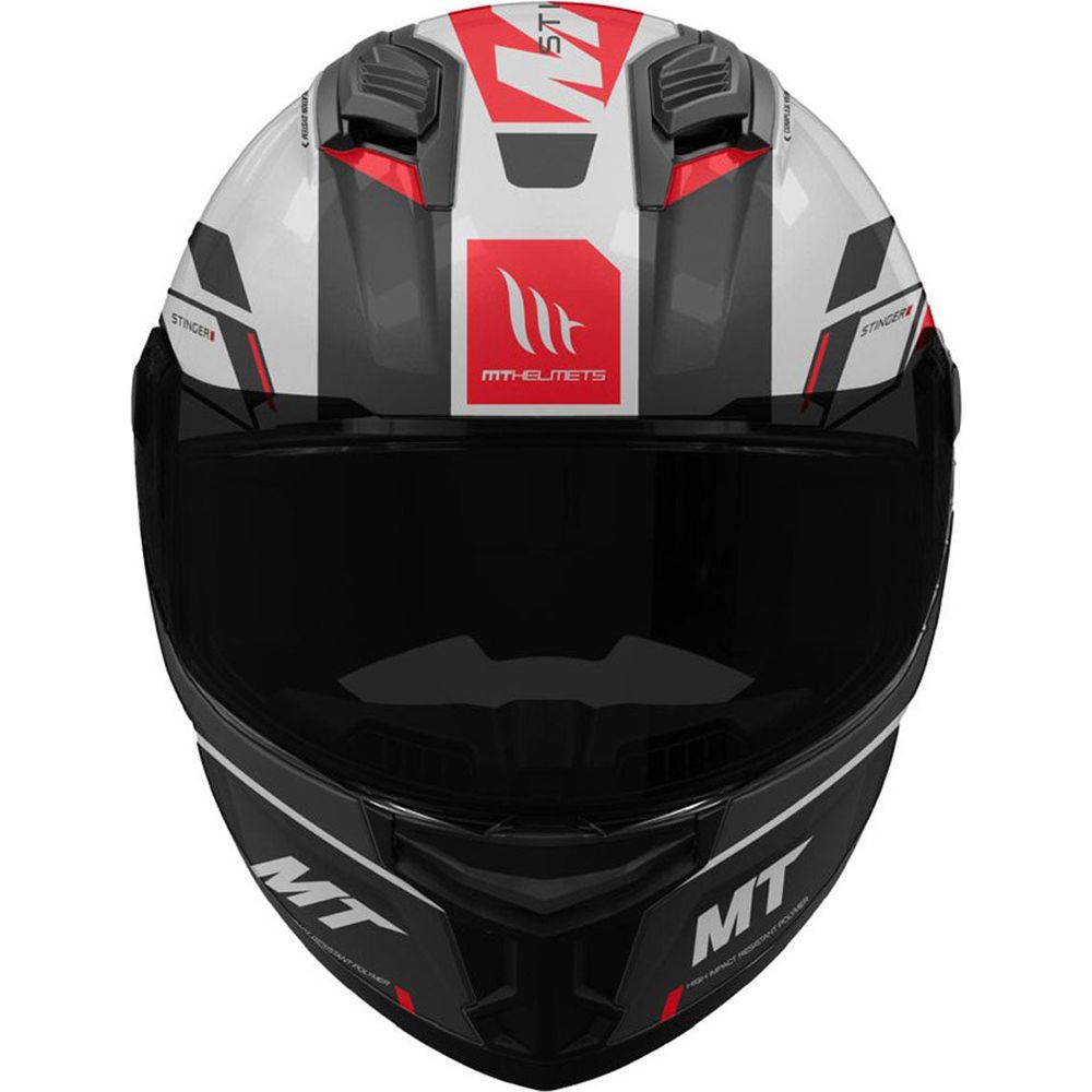 MT Helmets Stinger 2 Zivze A5 Gloss Black / White / Red
