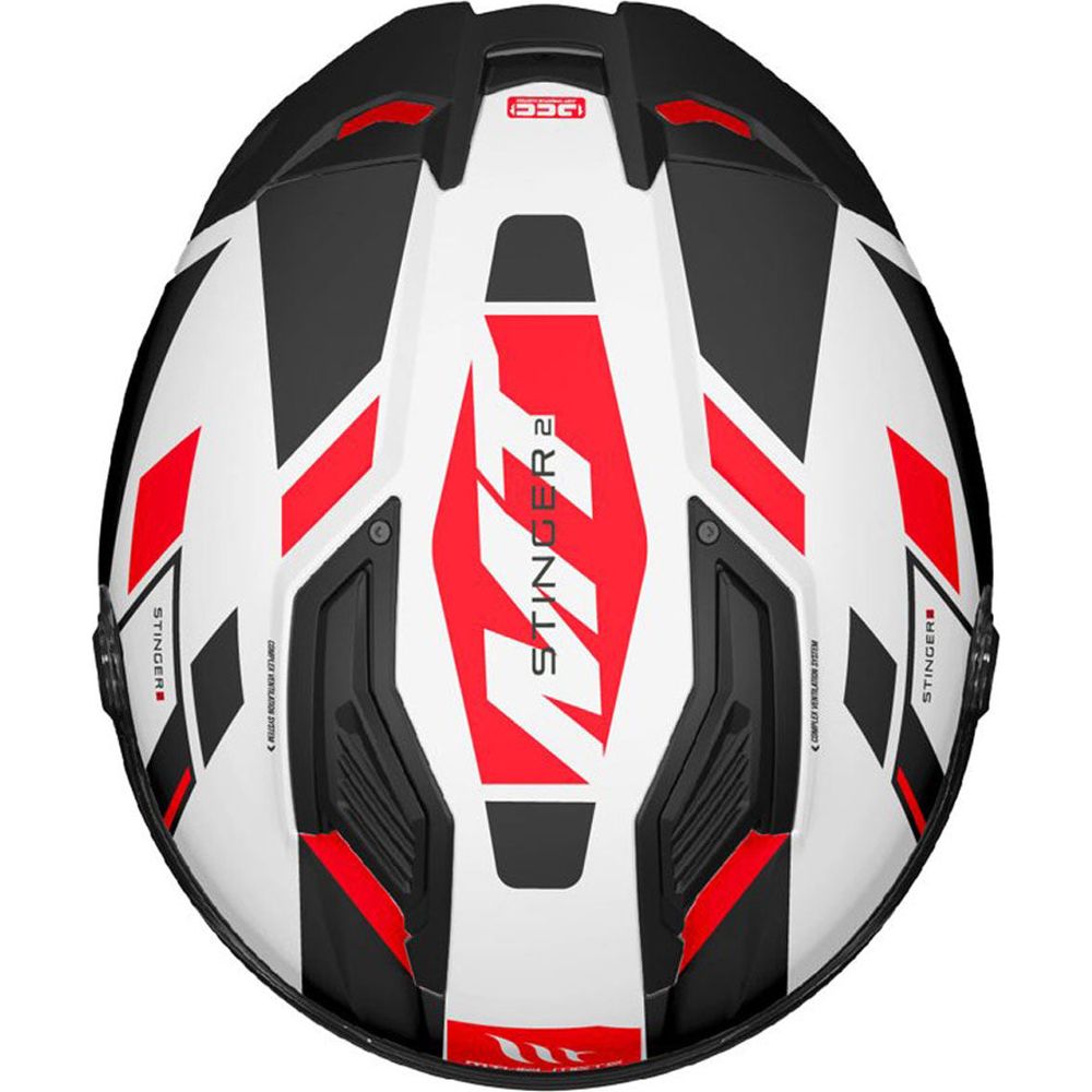 MT Helmets Stinger 2 Zivze A5 Gloss Black / White / Red