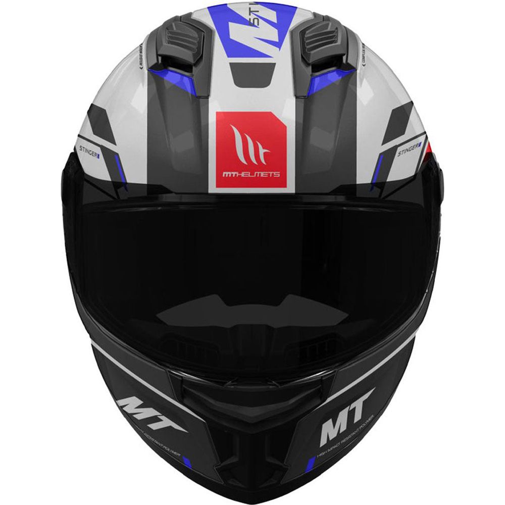 MT Helmets Stinger 2 Zivze A7 Gloss Black / White / Blue