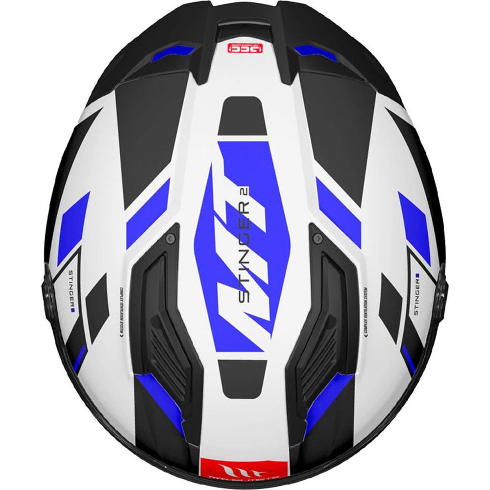 MT Helmets Stinger 2 Zivze A7 Gloss Black / White / Blue