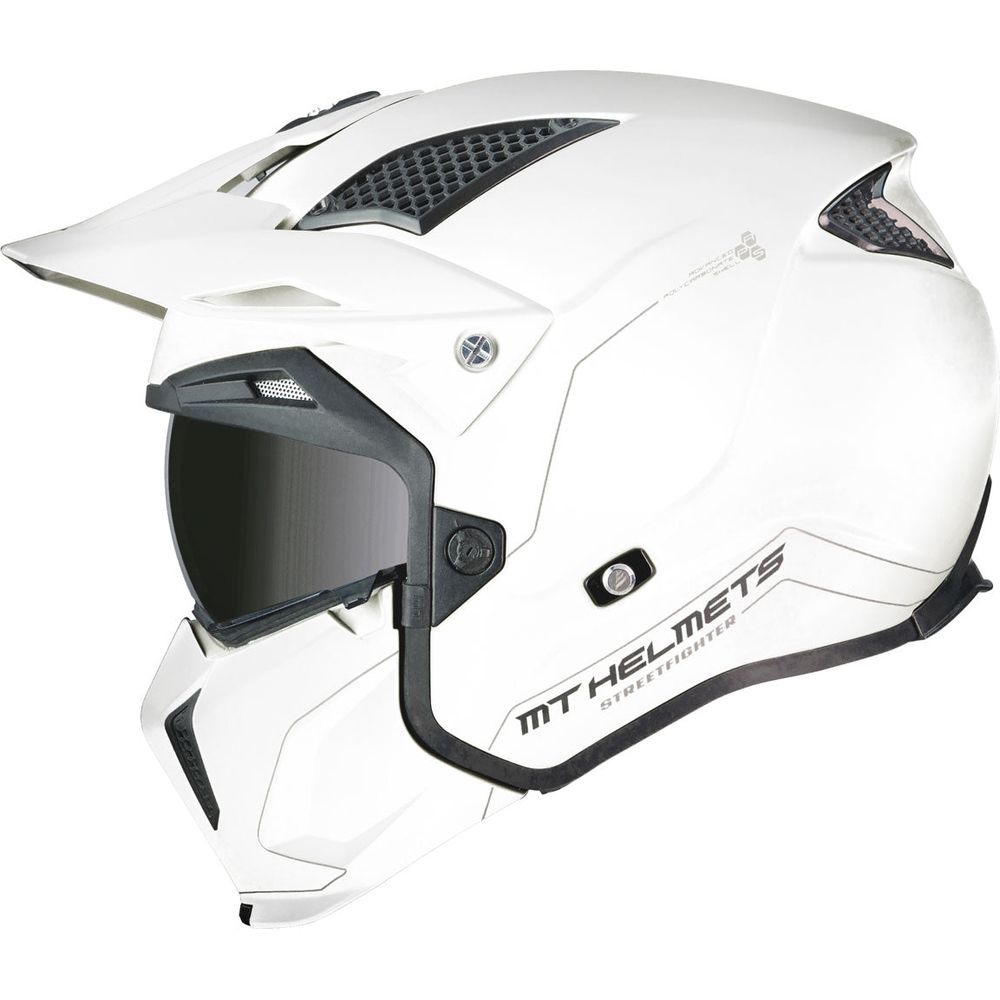 MT Helmets Streetfighter Adventure Pearl White