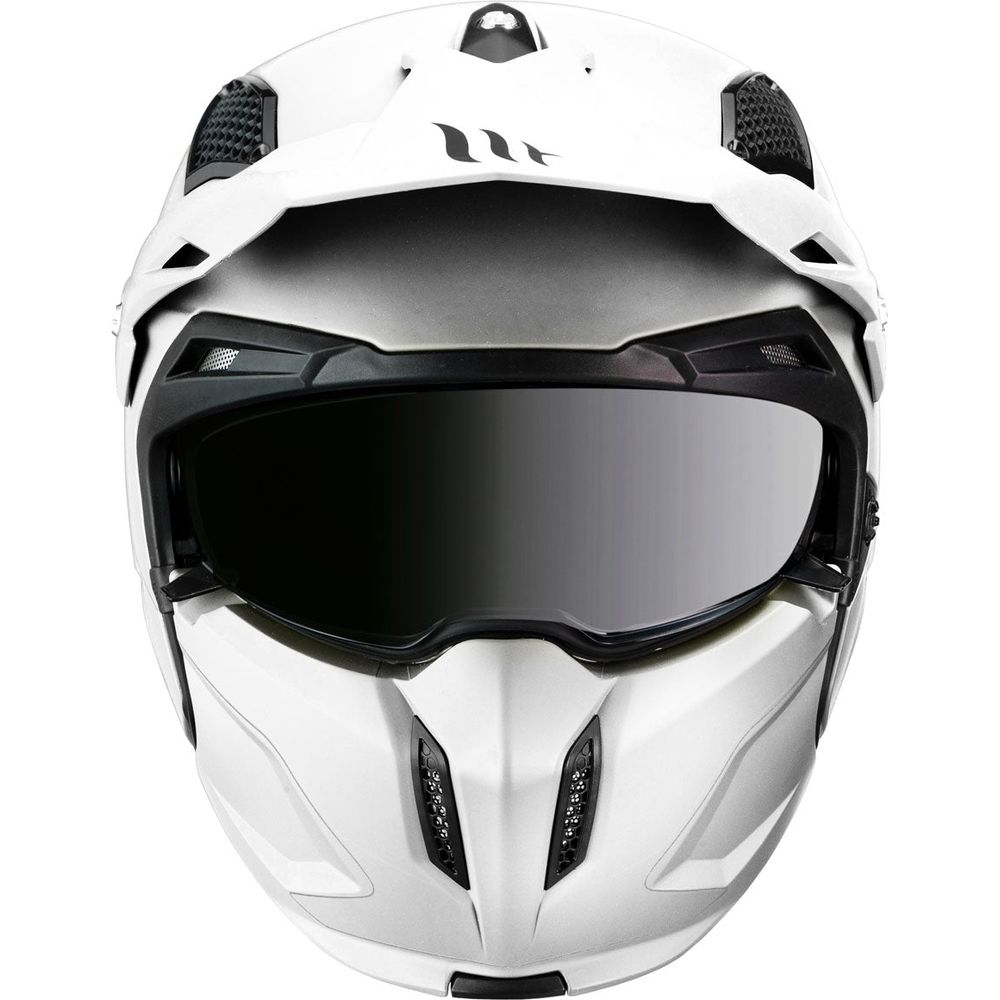 MT Helmets Streetfighter Adventure Pearl White