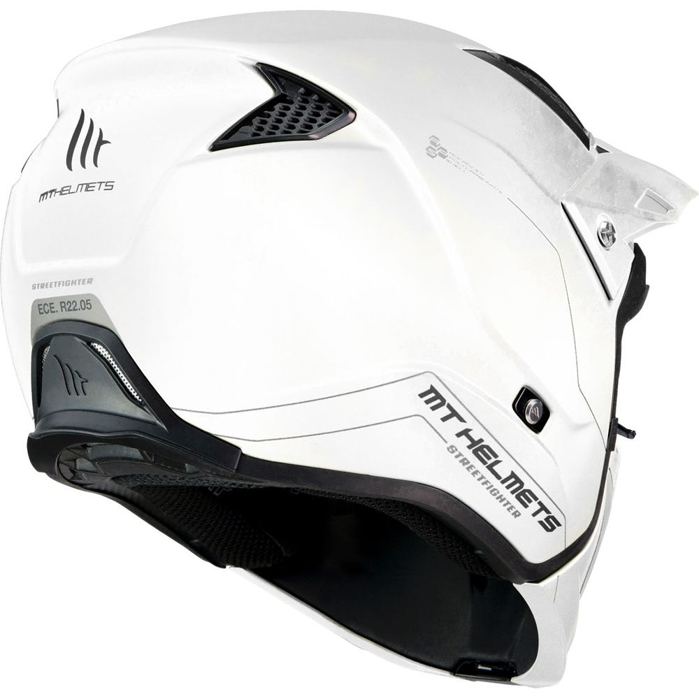 MT Helmets Streetfighter Adventure Pearl White