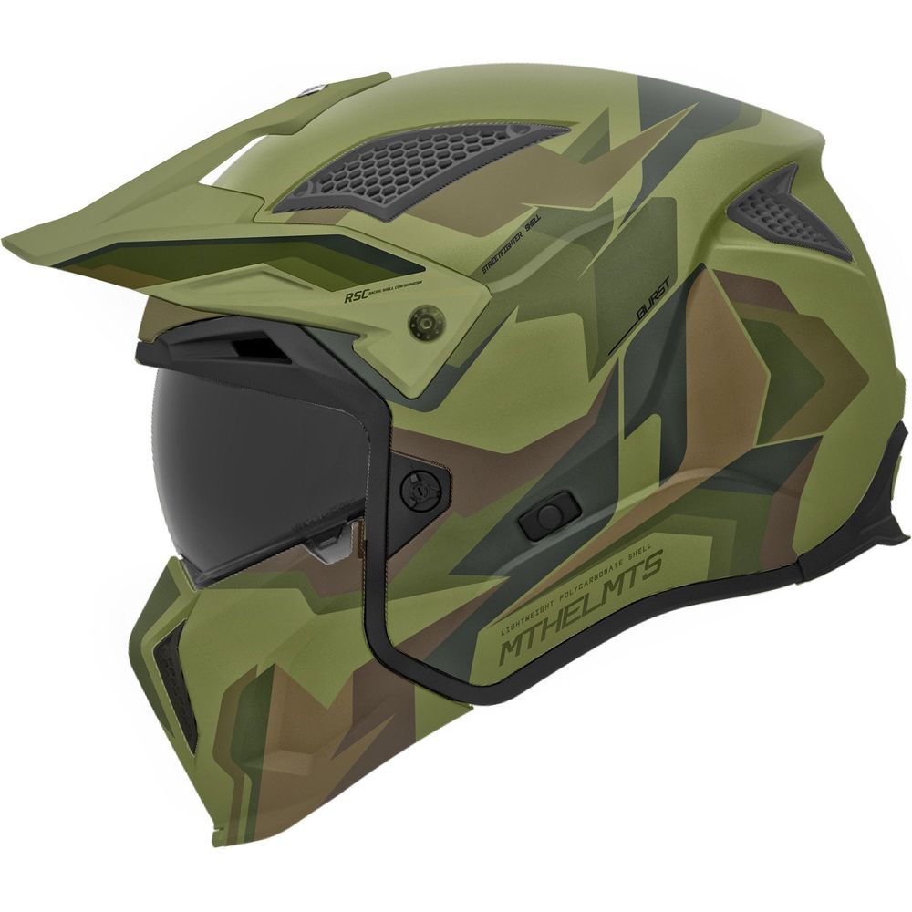 mt adventure helmet MT Helmets Streetfighter SV S Burst C6 Adventure Matt Green Camo