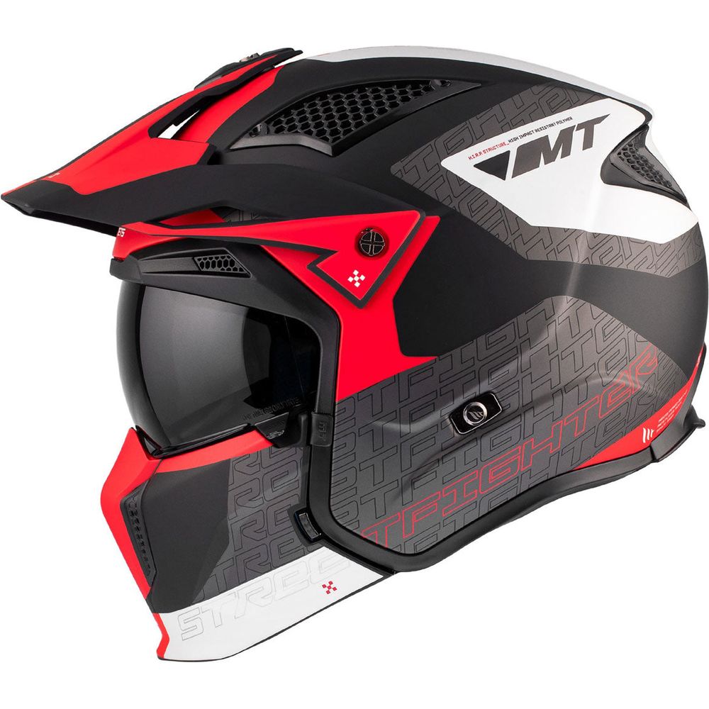 MT Helmets Streetfighter SV S Totem B15 Adventure Matt Black / Red / White