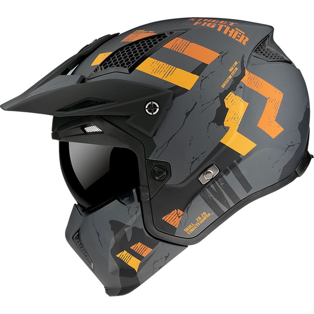 MT Helmets Streetfighter Skull A12 Adventure Matt Grey