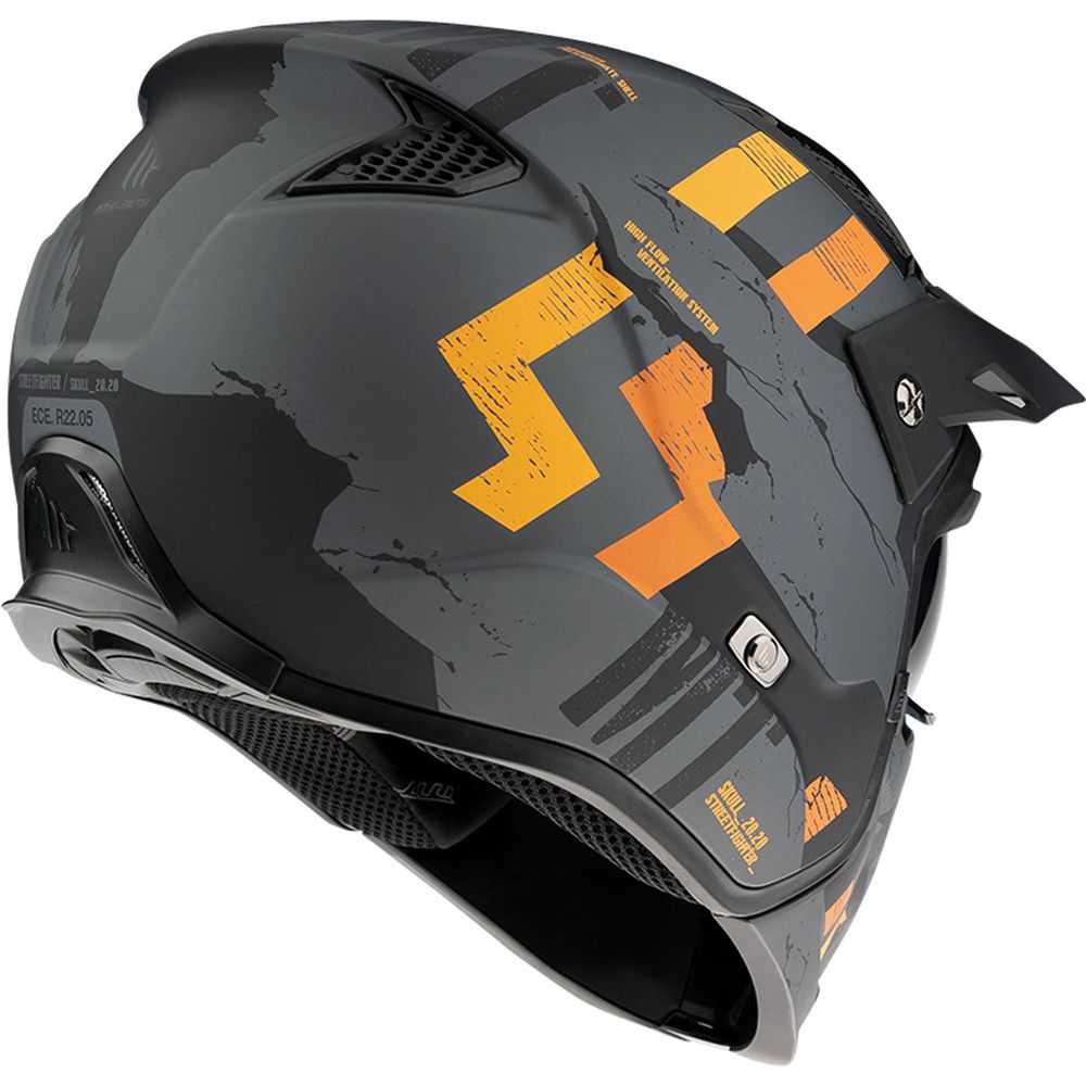 MT Helmets Streetfighter Skull A12 Adventure Matt Grey