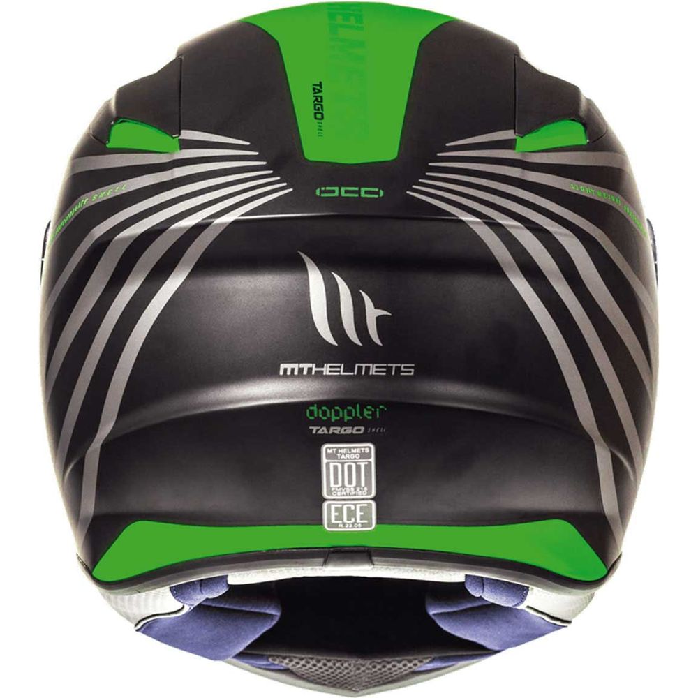 MT Helmets Targo Doppler Matt Black / Green