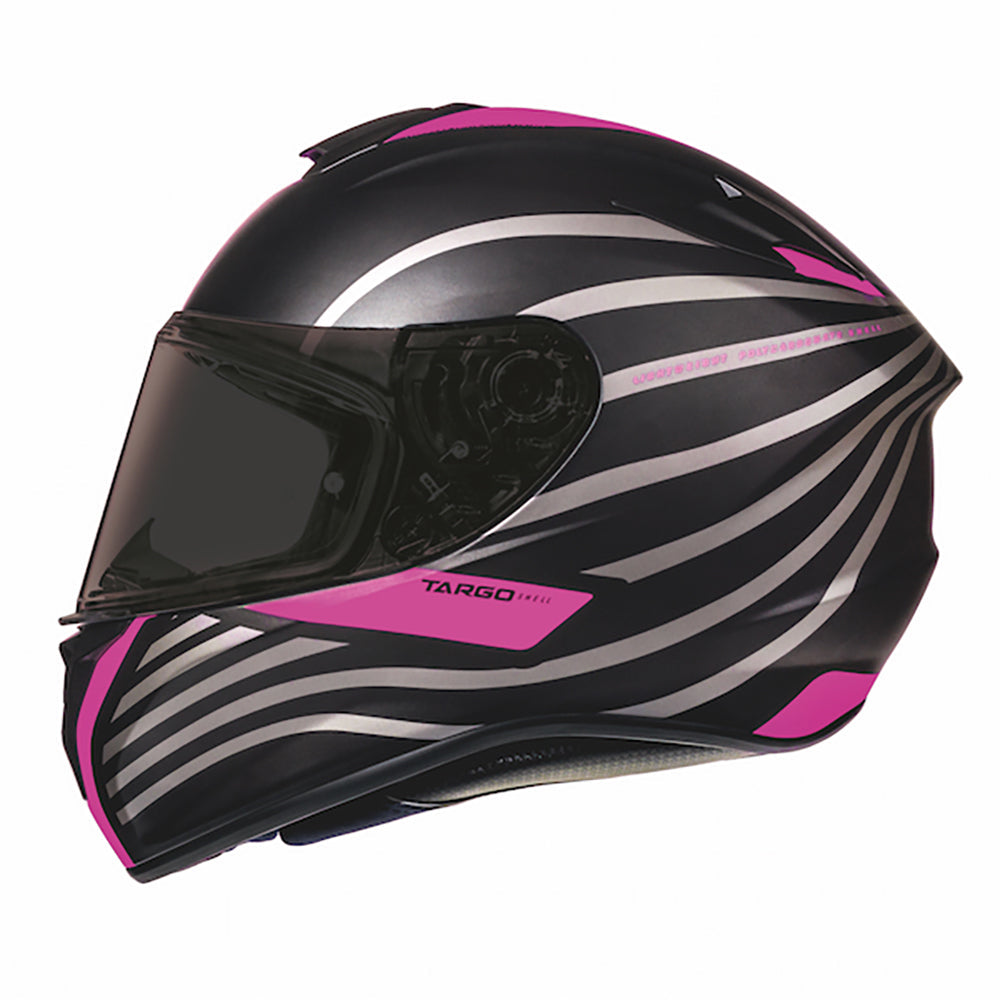 MT Helmets Targo Doppler Matt Black / Pink