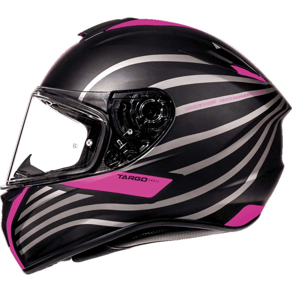 MT Helmets Targo Doppler Matt Black / Pink