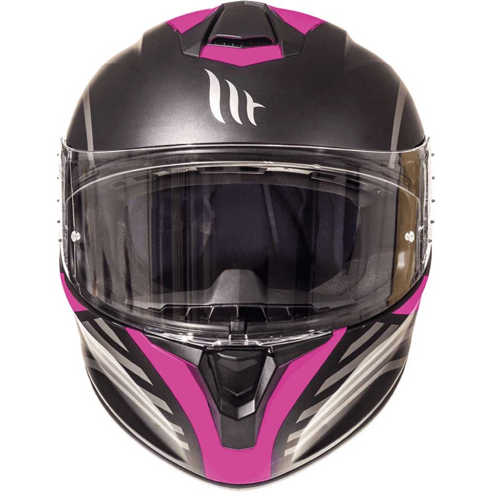 MT Helmets Targo Doppler Matt Black / Pink