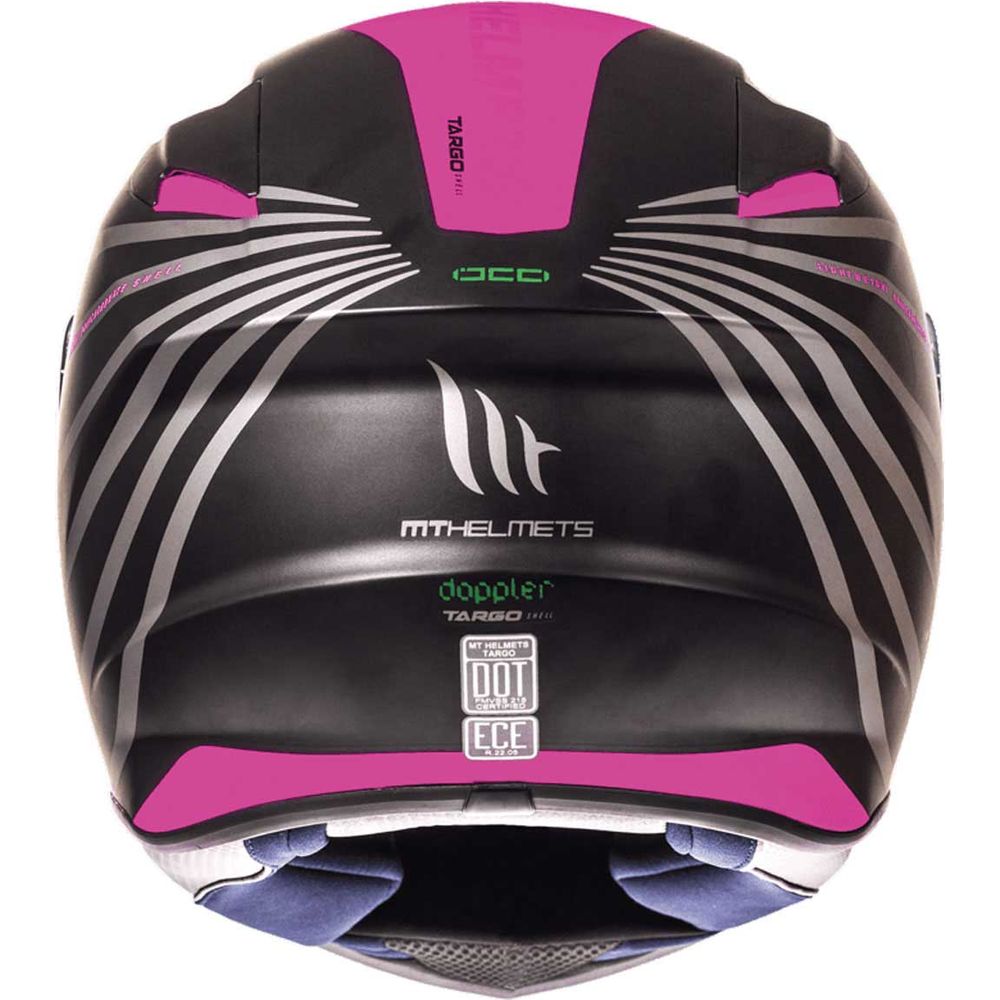 MT Helmets Targo Doppler Matt Black / Pink