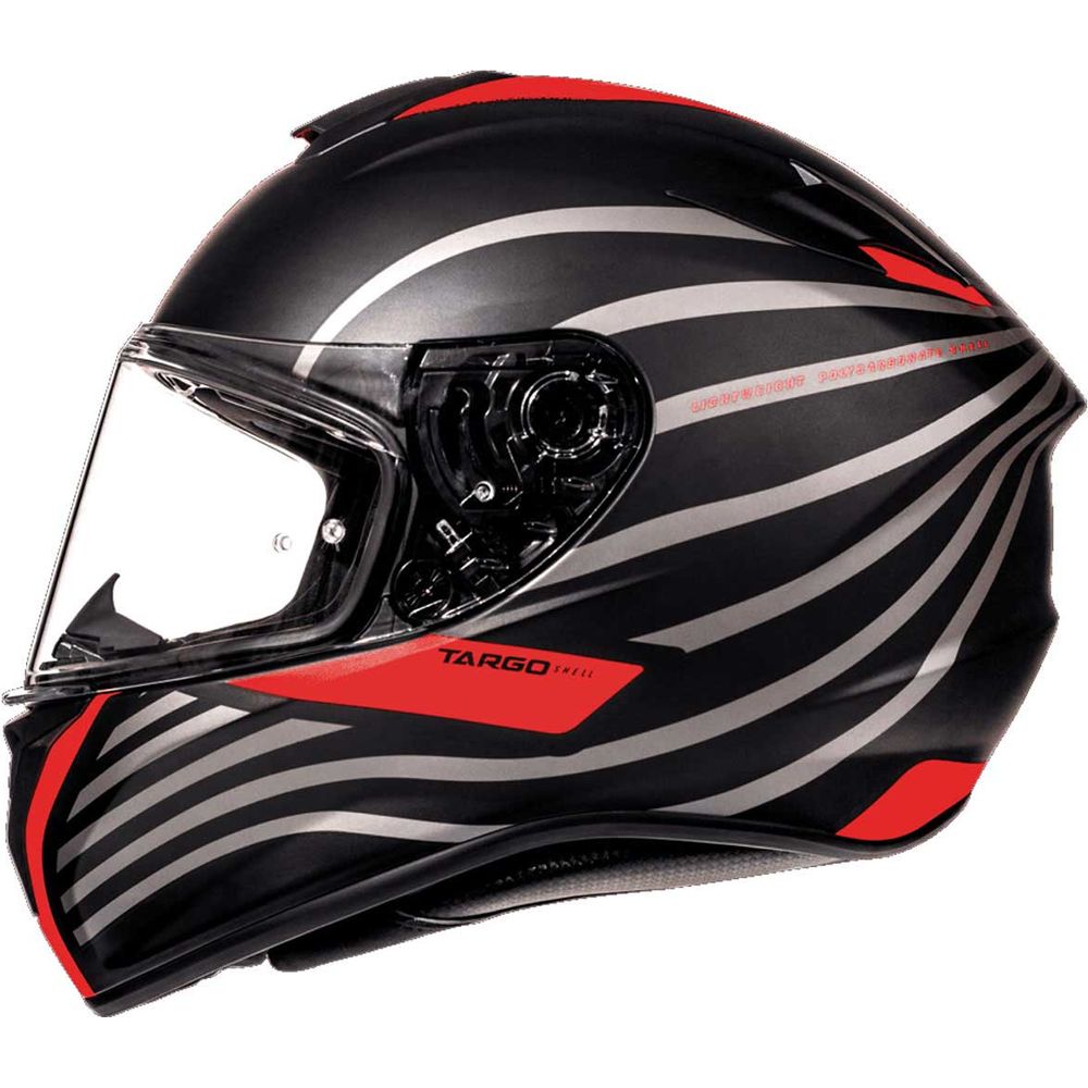 MT Helmets Targo Doppler Matt Black / Red