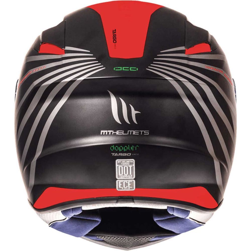 MT Helmets Targo Doppler Matt Black / Red
