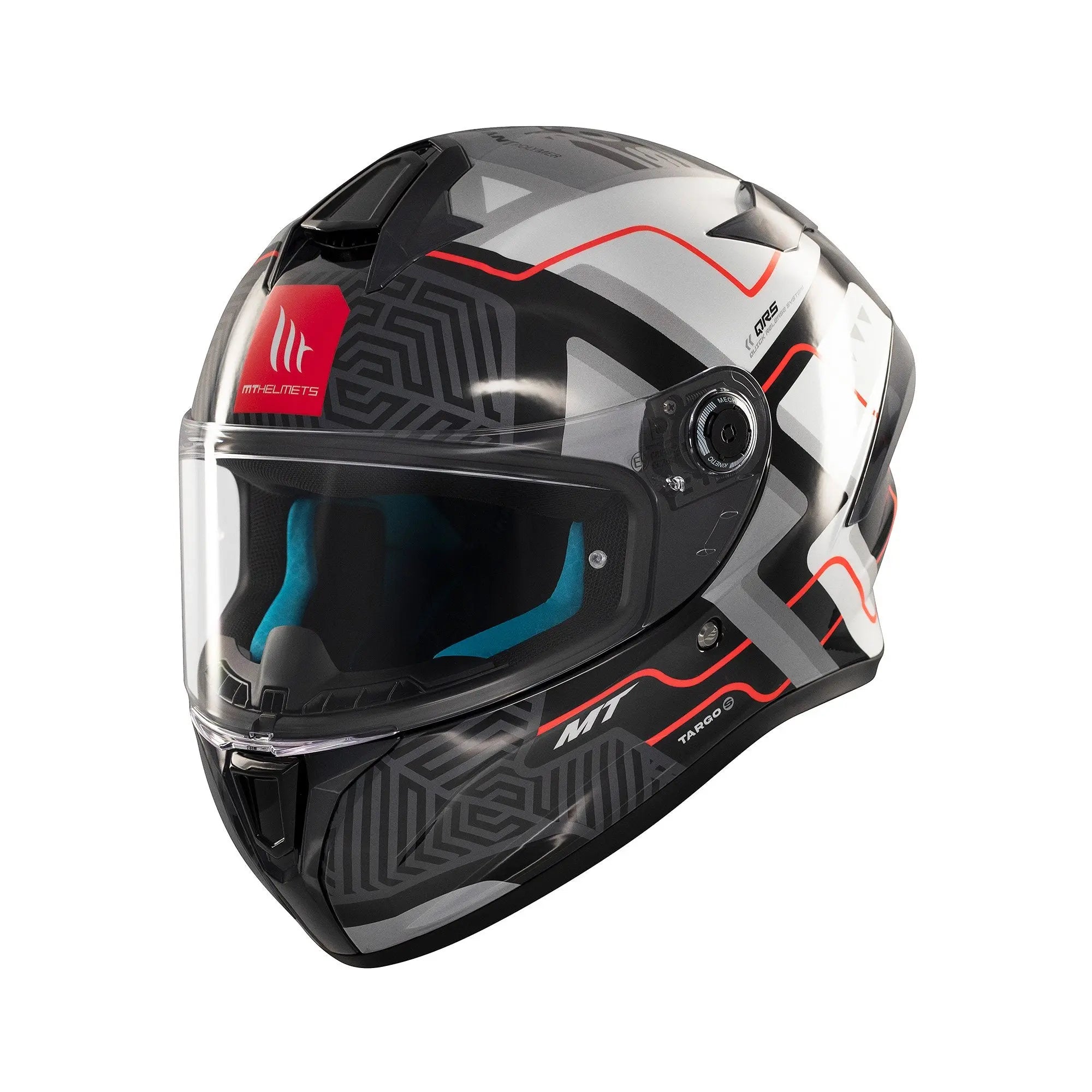 MT Targo S Brik C0 Gloss Black / White FREE UK Delivery, FREE 365 Day Returns | Moto Central