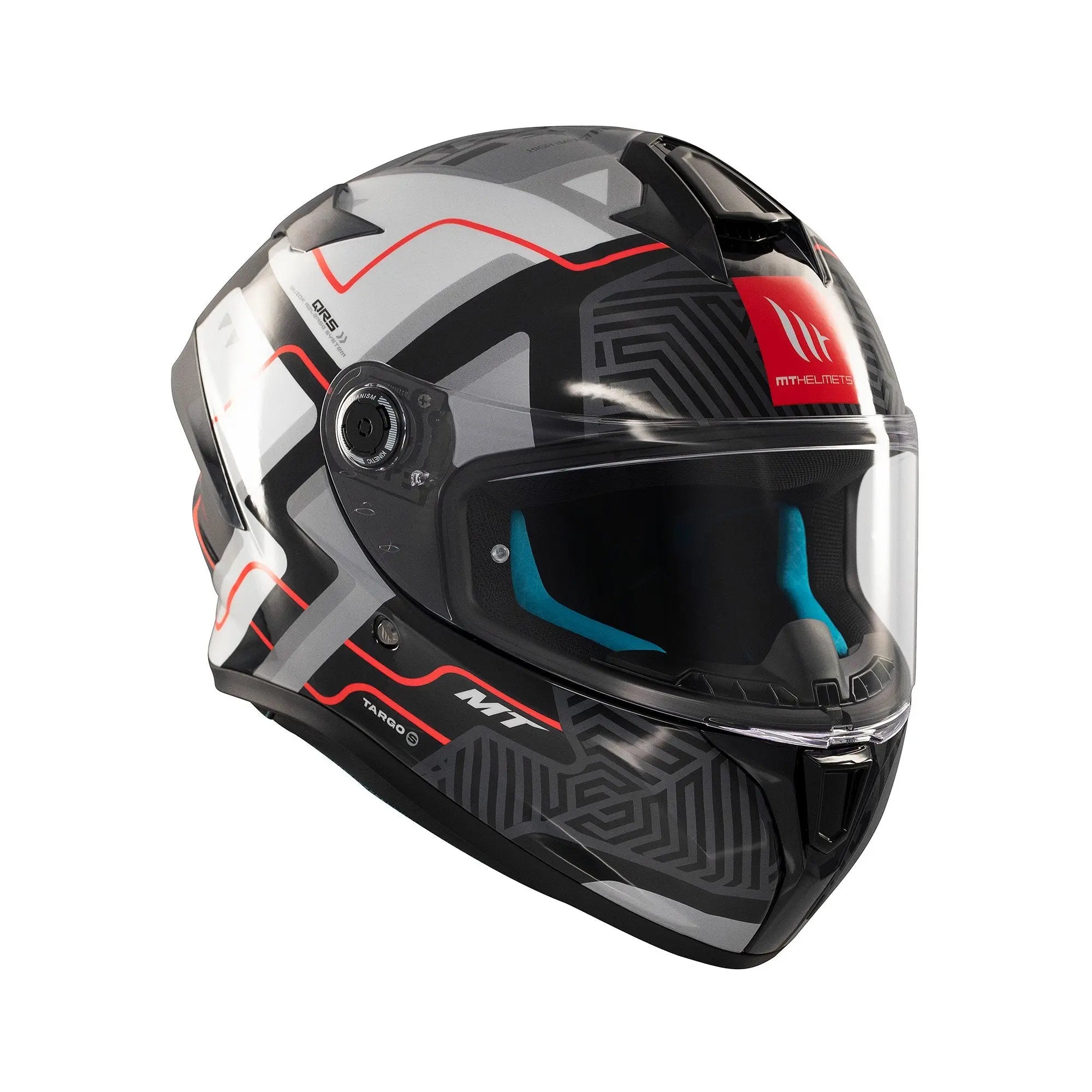 MT Targo S Brik C0 Gloss Black / White FREE UK Delivery, FREE 365 Day Returns | Moto Central