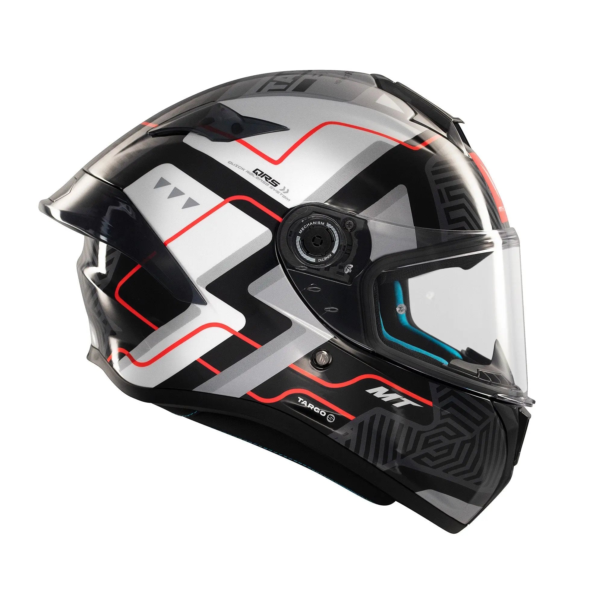 MT Targo S Brik C0 Gloss Black / White FREE UK Delivery, FREE 365 Day Returns | Moto Central